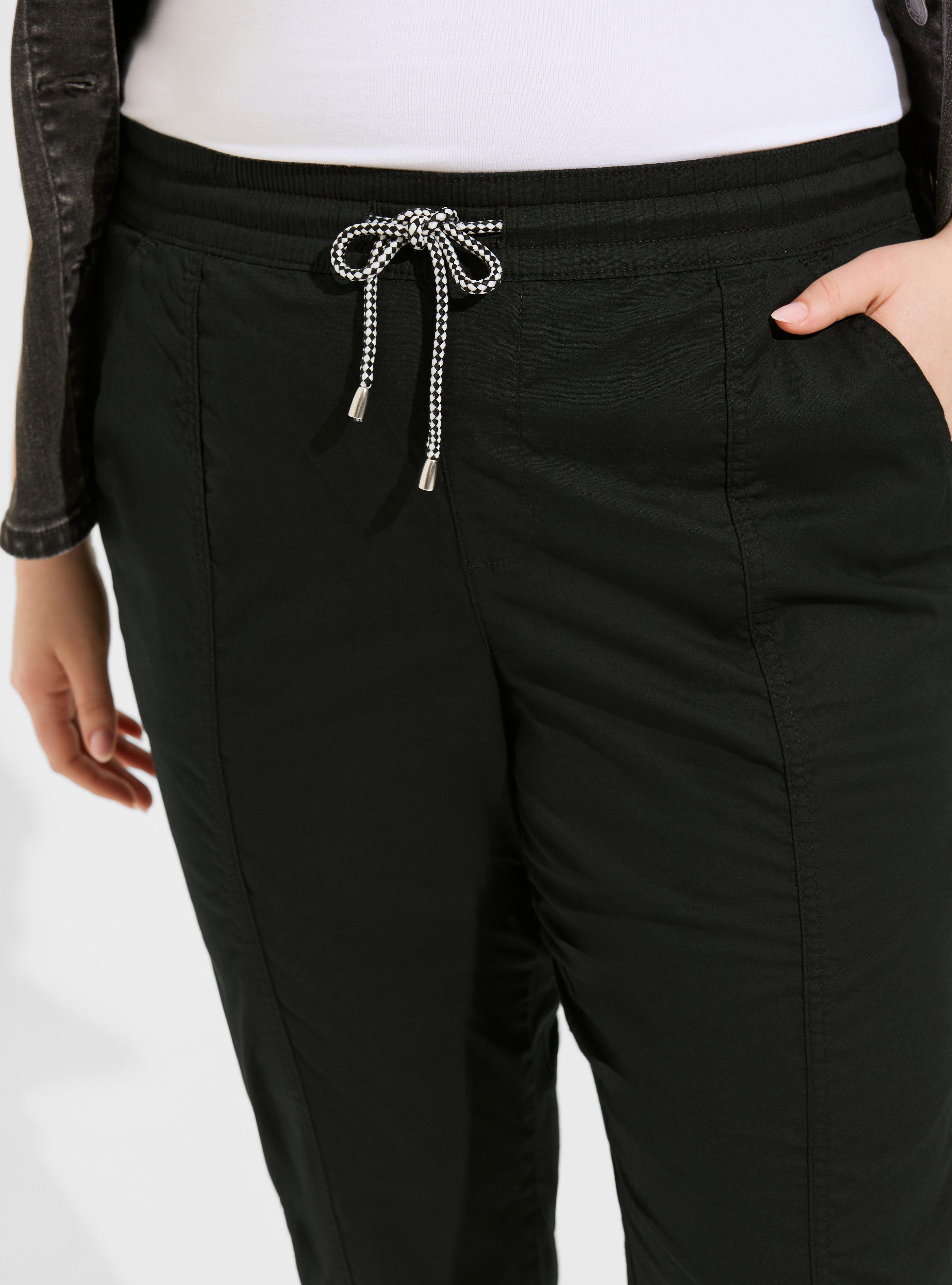 Pull-On Crop Stretch Poplin Pant