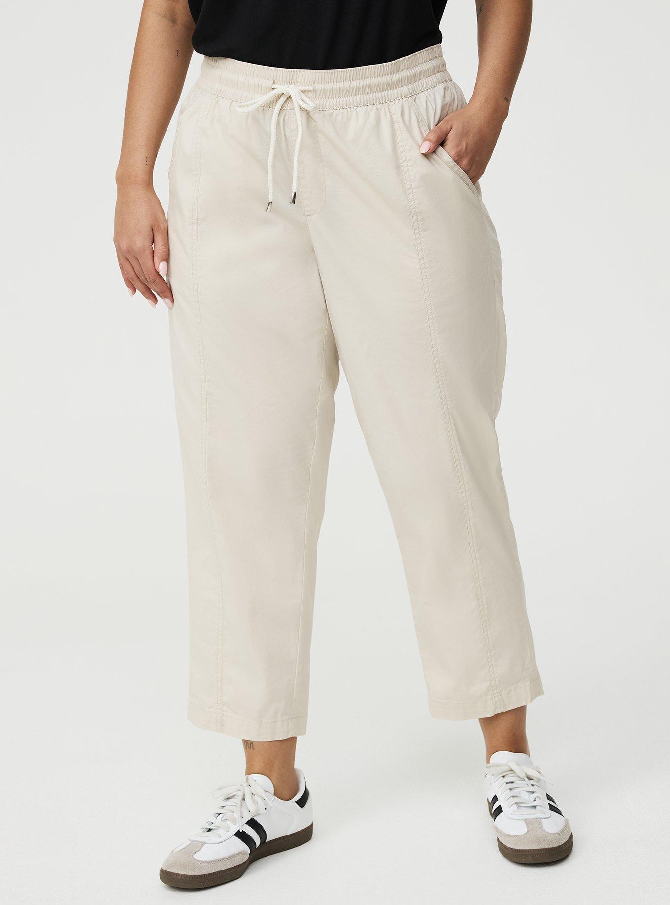 Crop Stretch Poplin Pant, RAINY DAY, alternate