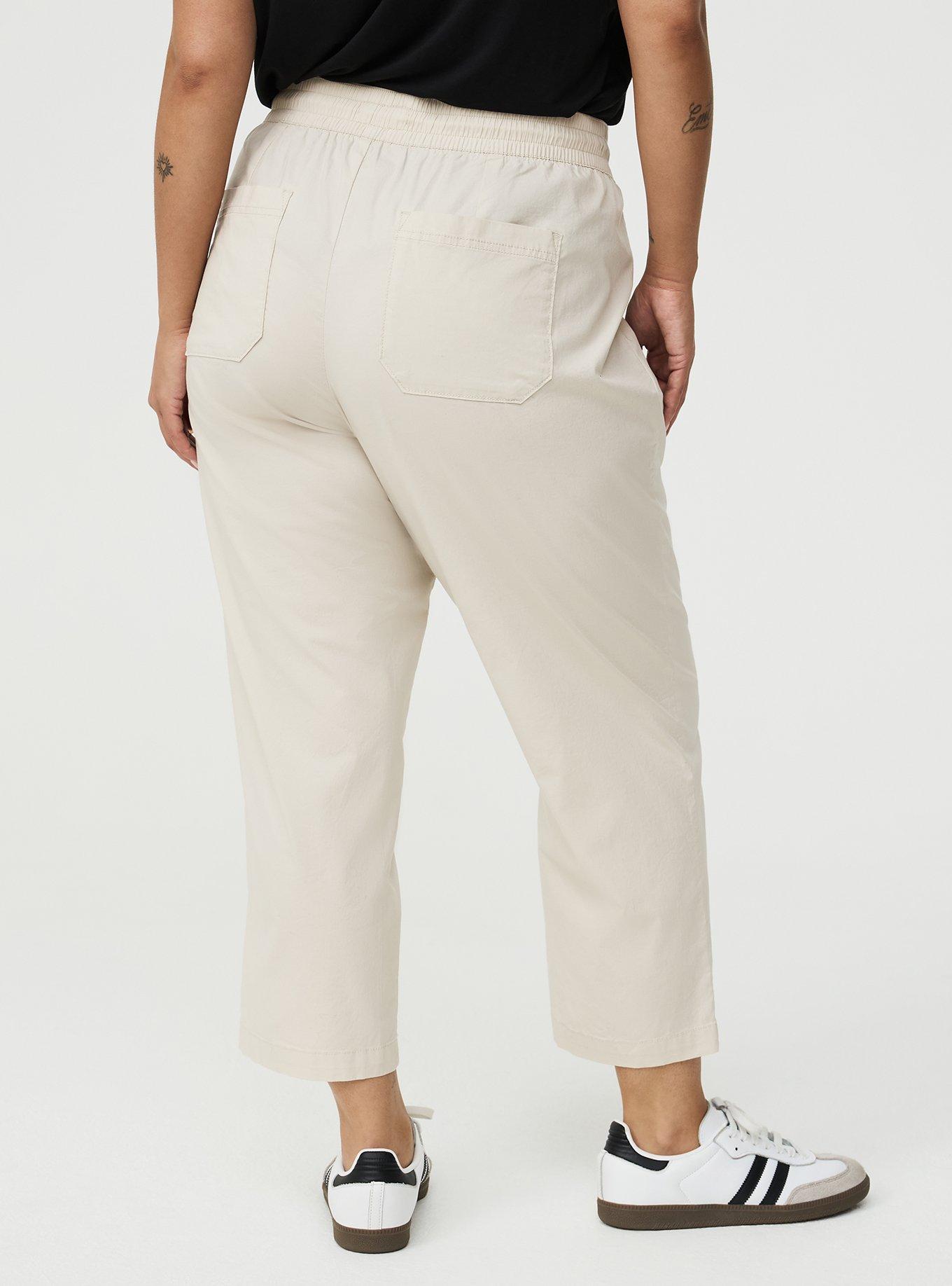 Crop Stretch Poplin Pant, RAINY DAY, alternate