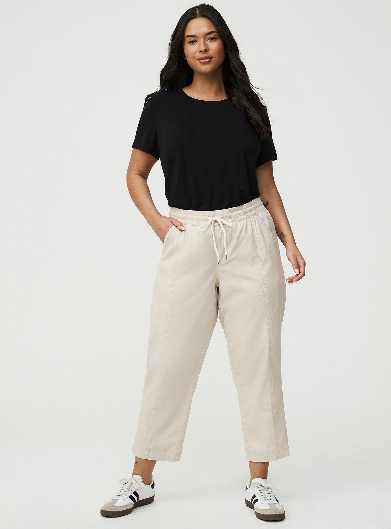 Crop Stretch Poplin Pant, RAINY DAY, alternate