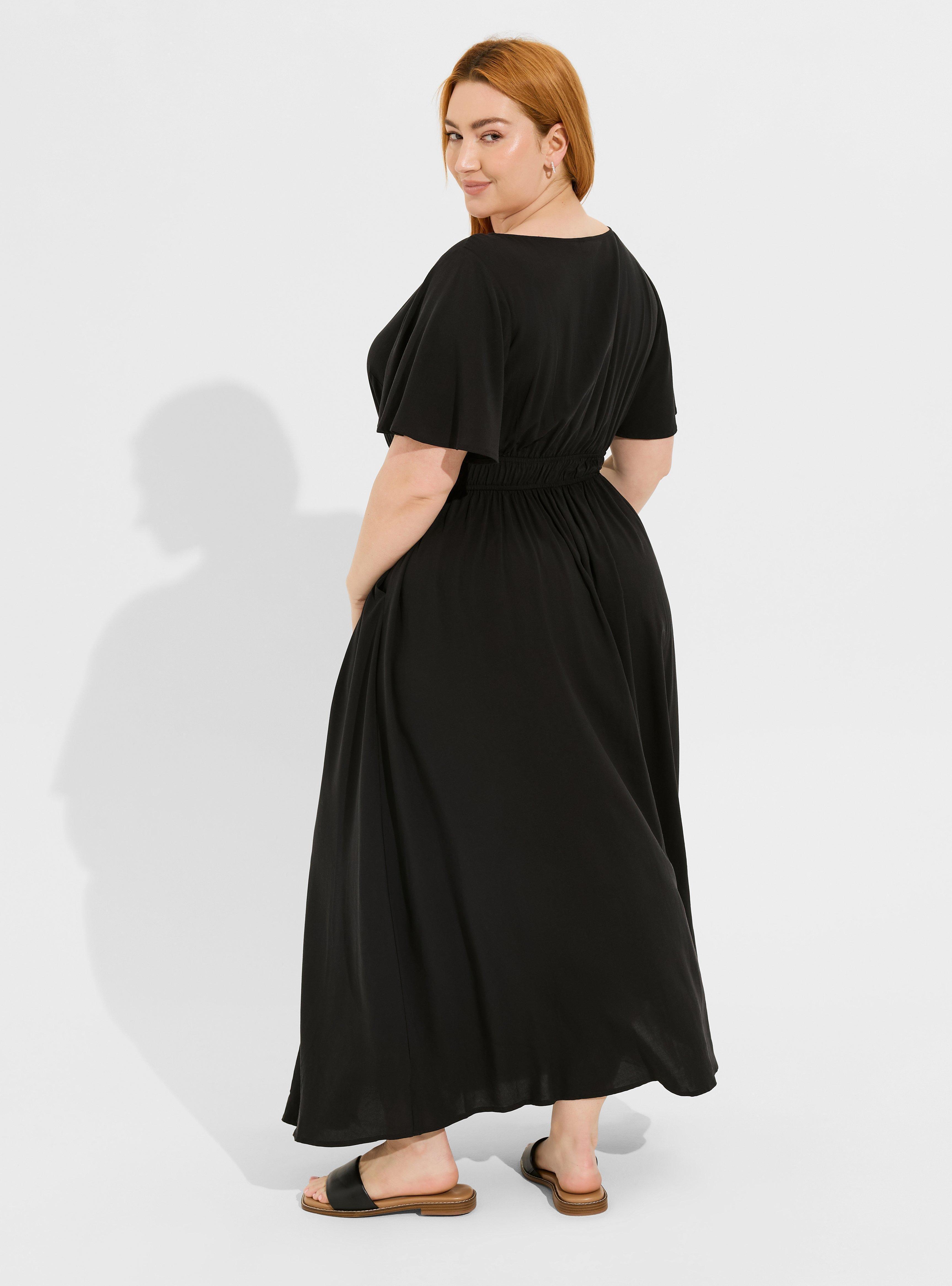 Maxi Challis Button Front A-Line Dress