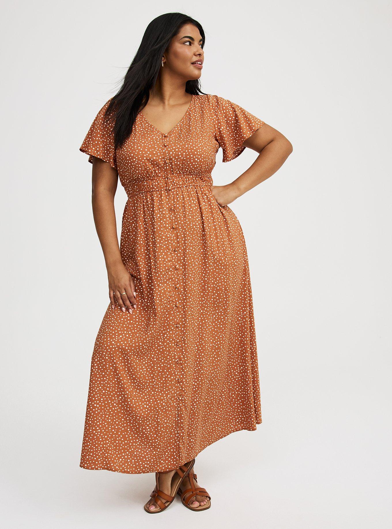 Button Front Maxi Dress