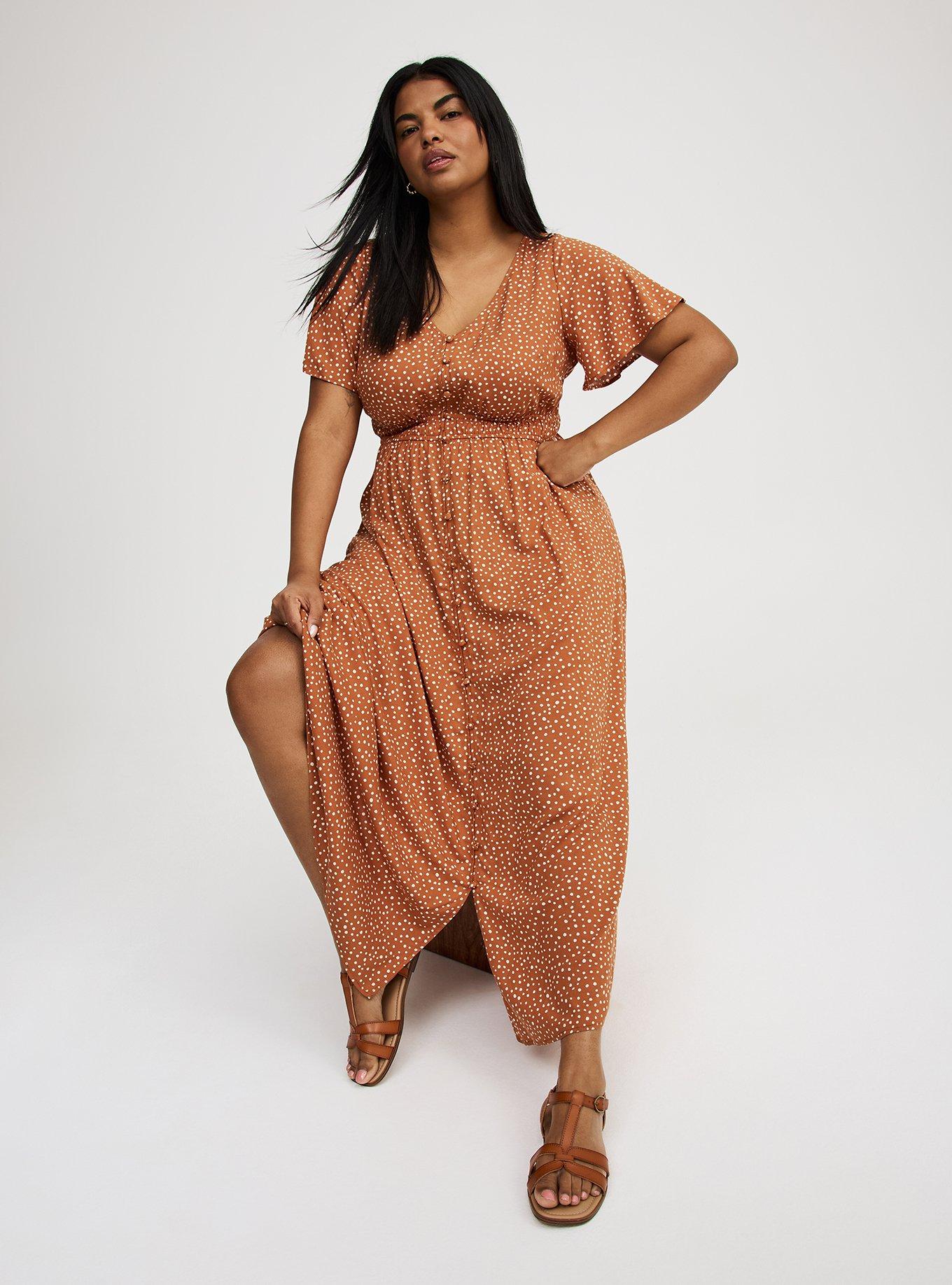 Button Front Maxi Dress