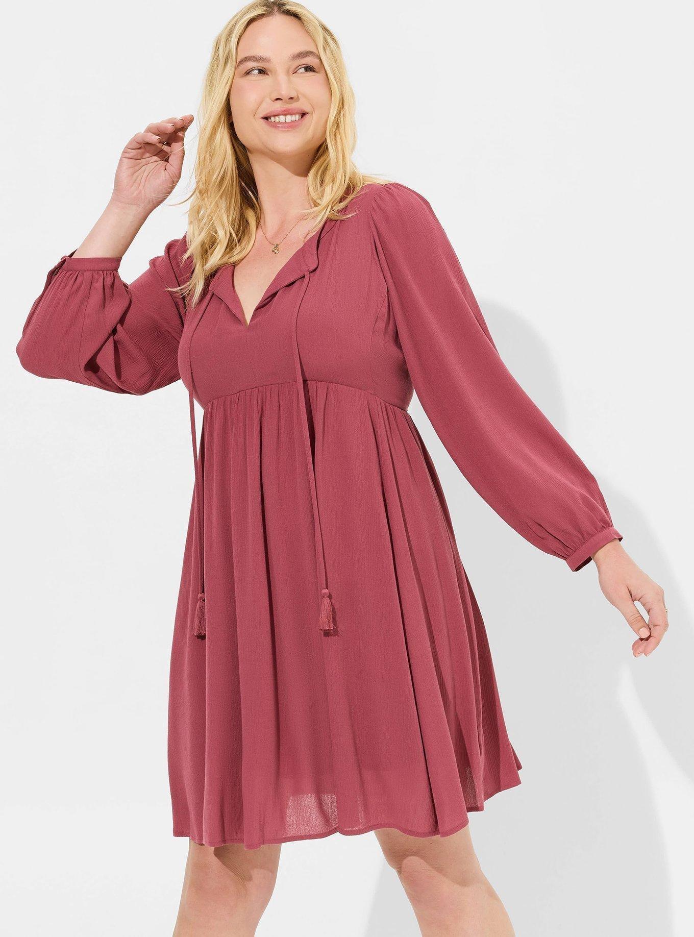 Mini Washable Gauze Fit And Flare Dress