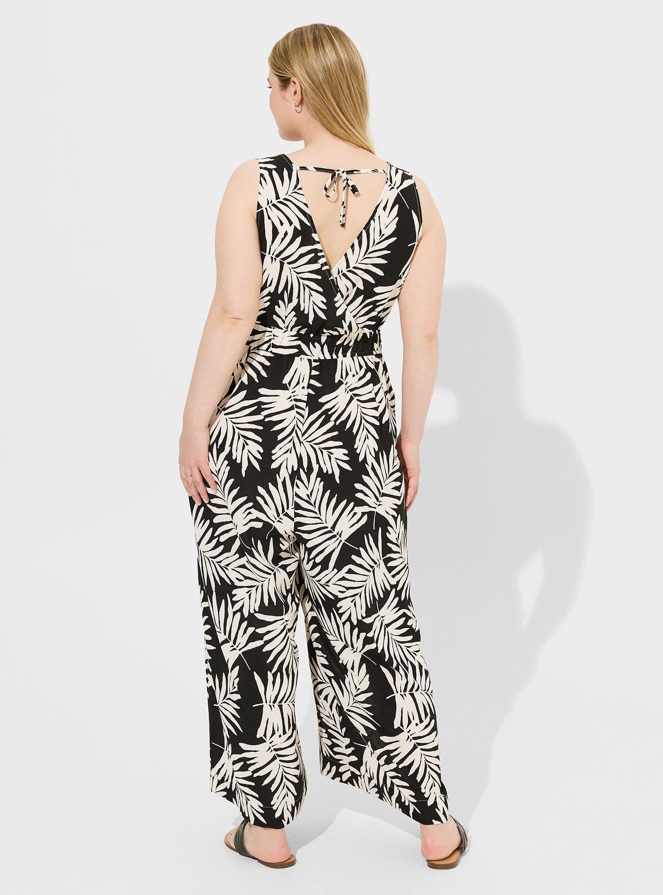 Vacation Surplice Wide Leg Jumpsuit