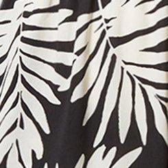 Surplice Wide Leg Jumpsuit, GRAPHIC FRONDS DEEP BLACK, swatch