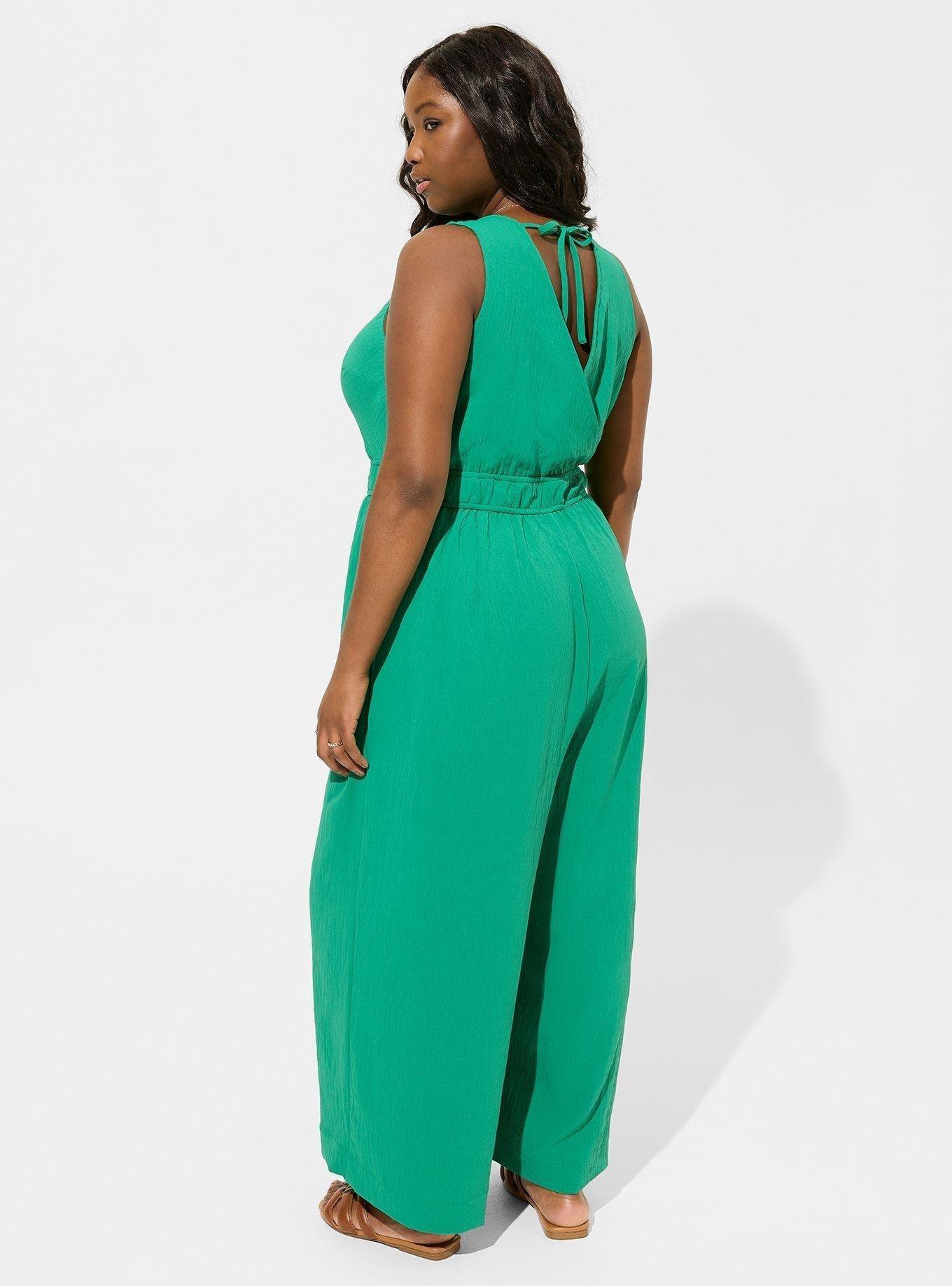 Vacation Surplice Wide Leg Jumpsuit