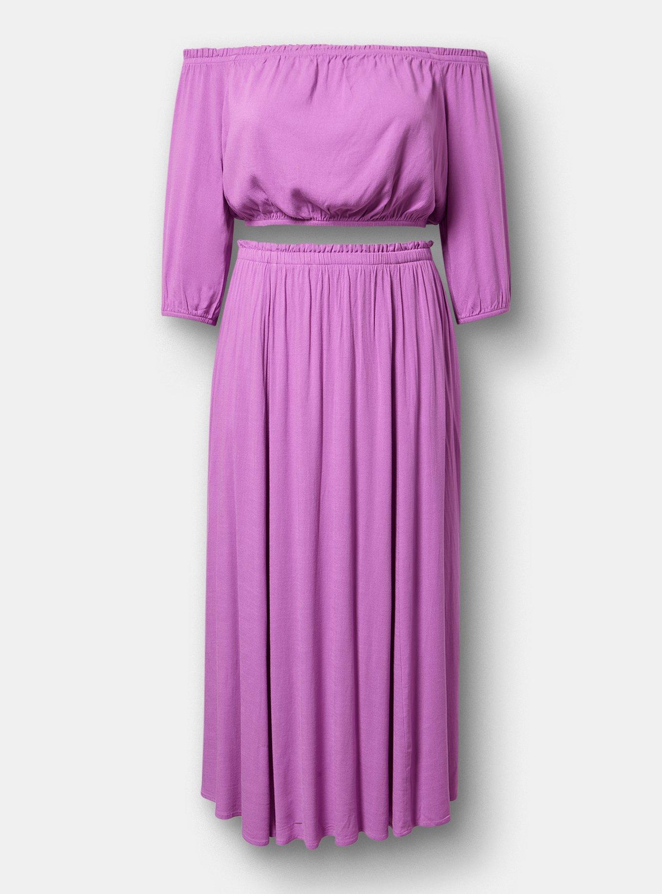 Off-Shoulder Maxi Skirt Set, LIATRIS, hi-res