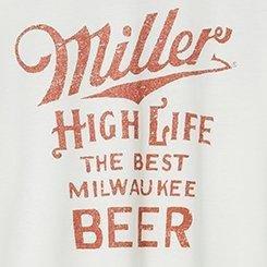 Miller High Life Classic Fit Cotton Ringer Tee, BLANC DE BLANC, swatch