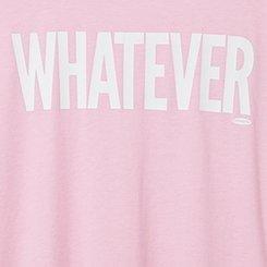 Clueless Whatever Classic Fit Cotton Ringer Tee, PINK, swatch
