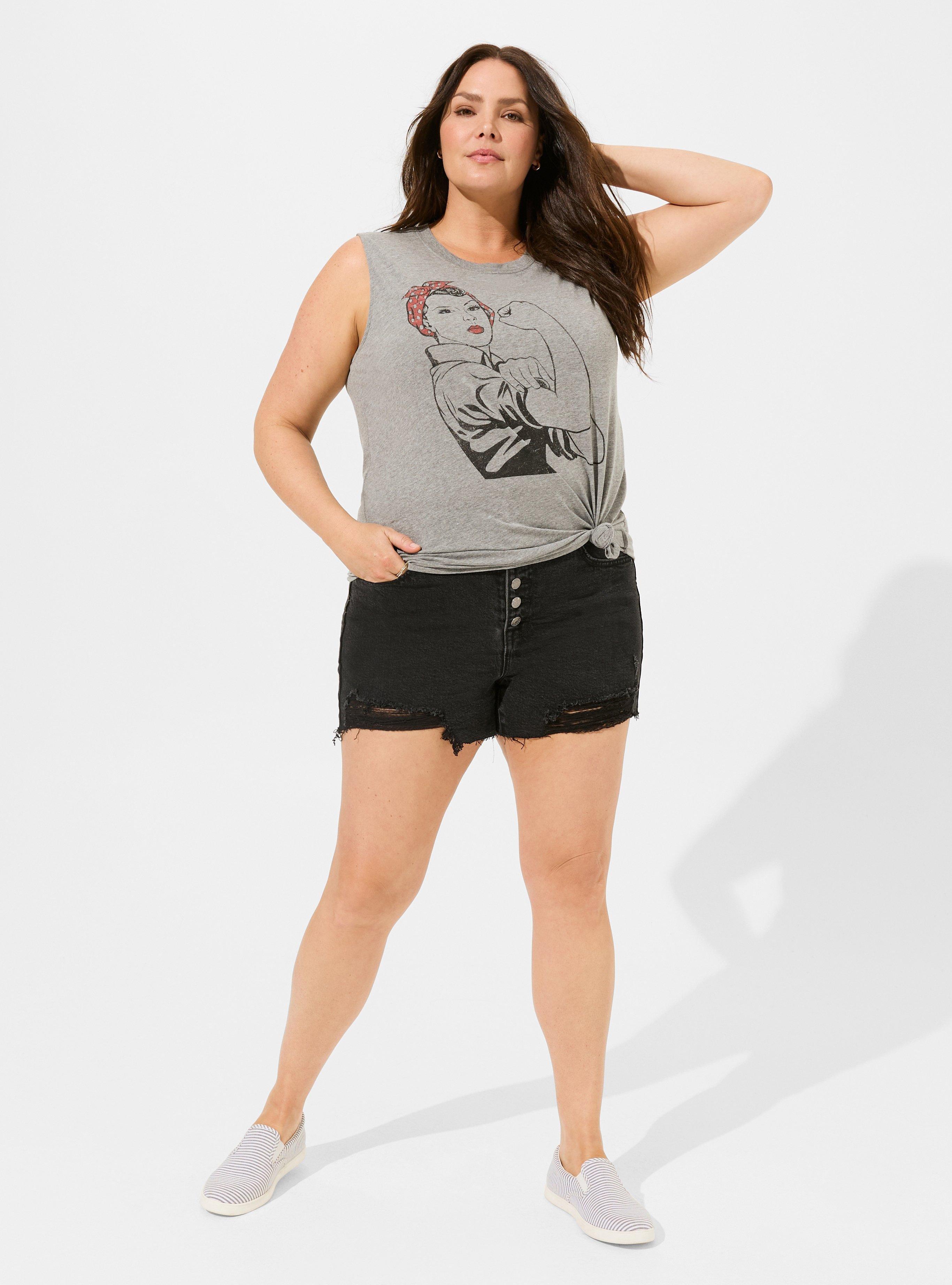 Rosie Riveter Relax Fit Cotton Crew Tank