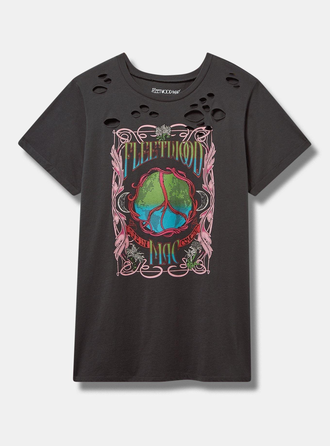 Fleetwood Mac Relax Fit Destructed Tunic Tee