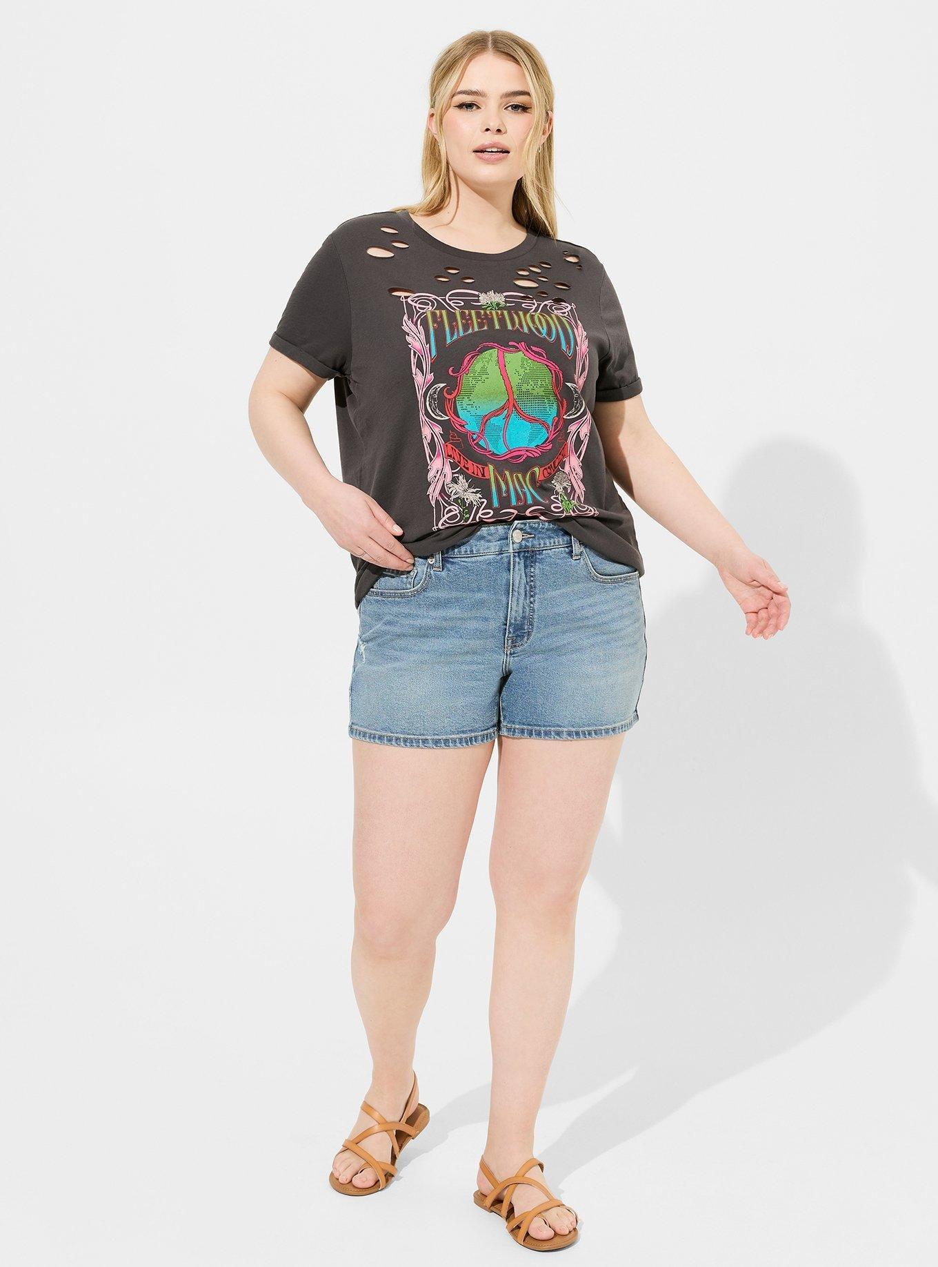 Fleetwood Mac Relax Fit Destructed Tunic Tee