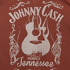 Johnny Cash Guitar Classic Fit Cotton Crew Tee, ROOT BEER, swatch