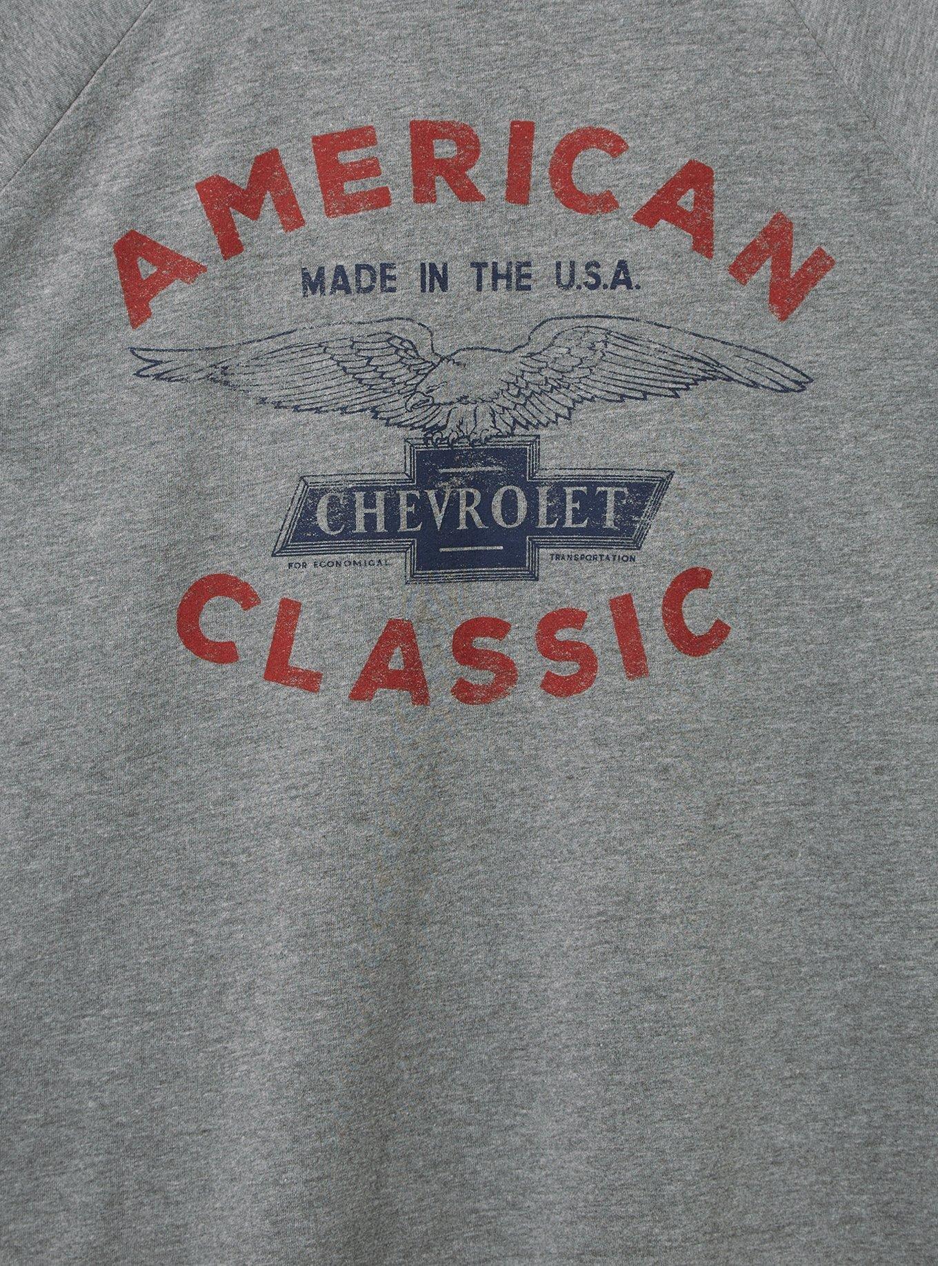 Chevrolet Classic Fit Cotton Boat-Neck Varsity Tee