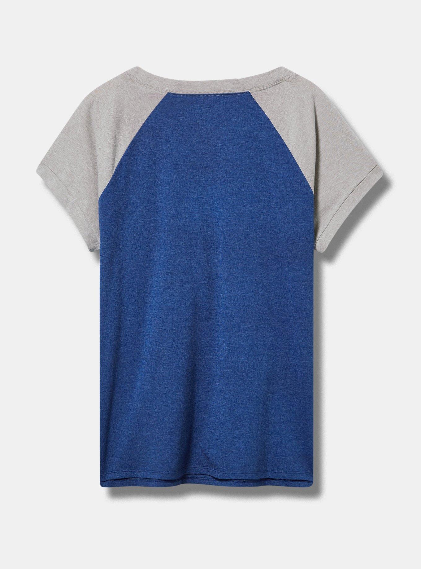 MLB Los Angeles Dodgers Classic Fit Cotton Raglan V-Neck