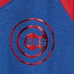 MLB Chicago Cubs Classic Fit Cotton Raglan V-Neck, BLUE, swatch