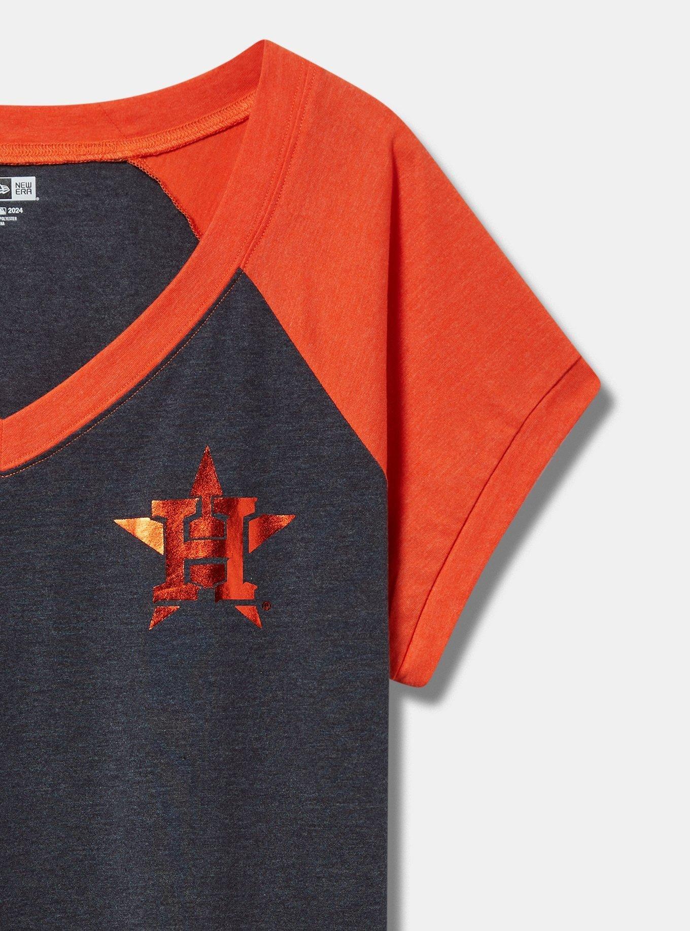 MLB Houston Astros Classic Fit Cotton Raglan V-Neck