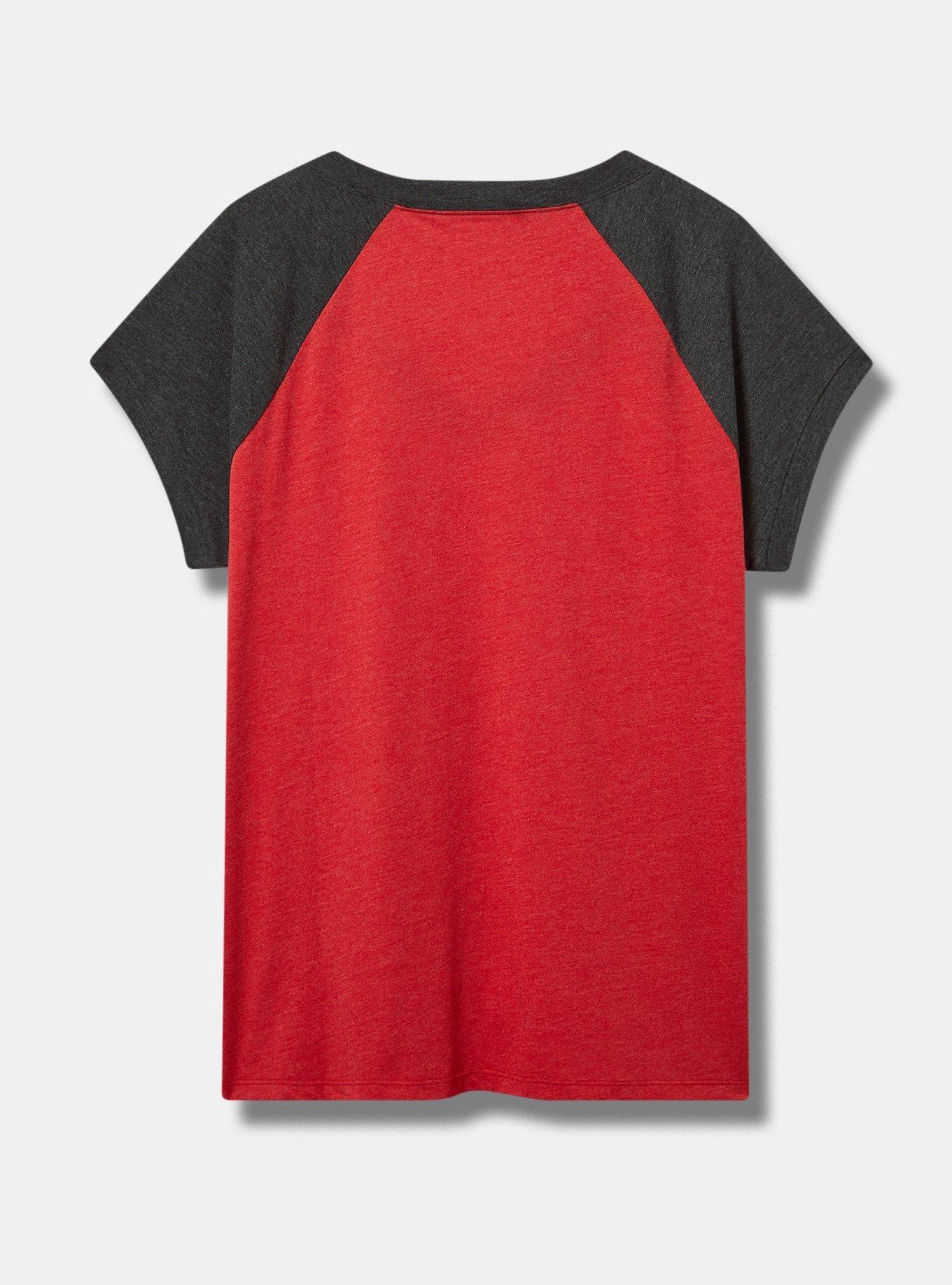 MLB Cincinnati Reds Classic Fit Cotton Raglan V-Neck Tee