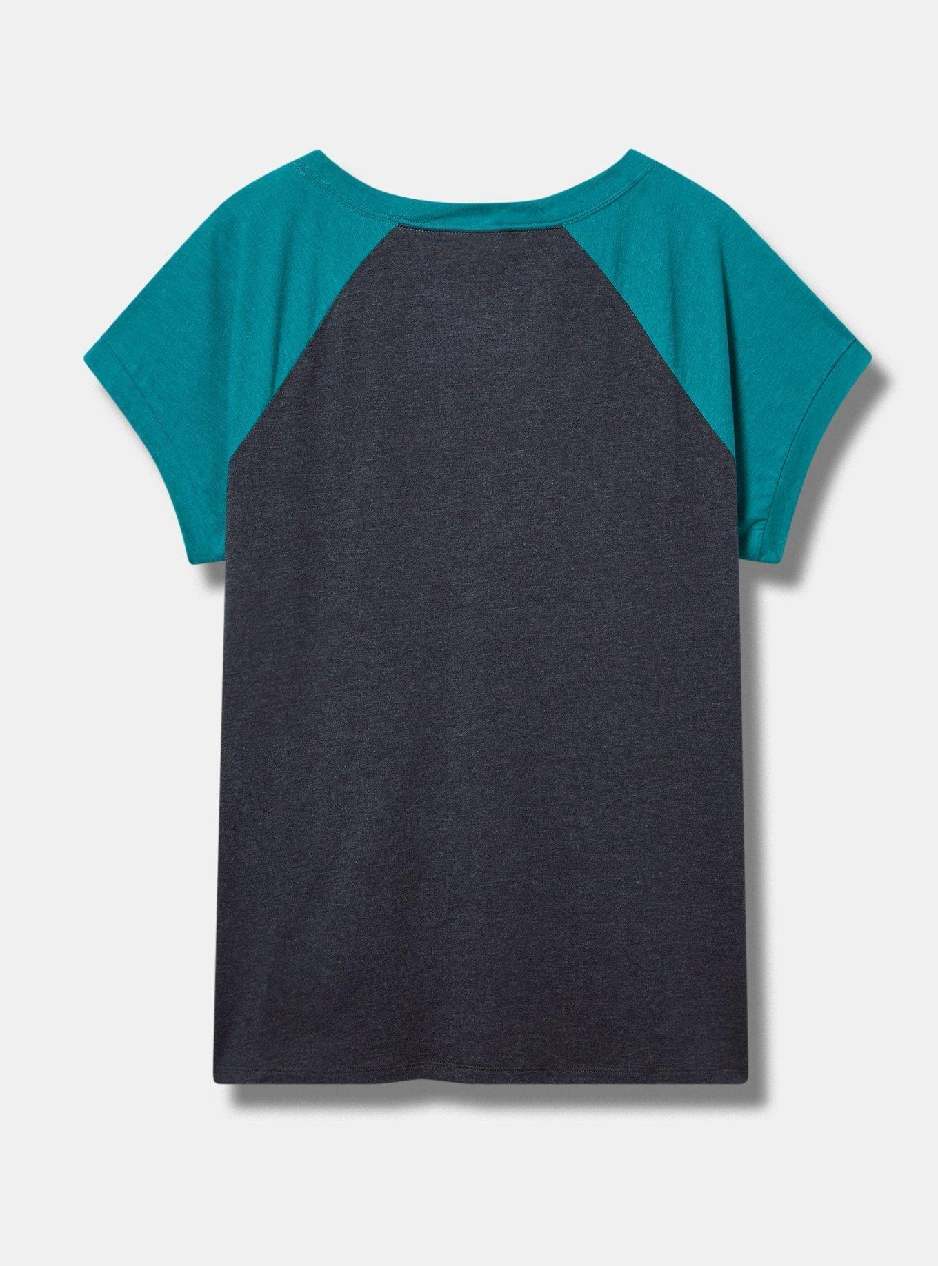 MLB Seattle Mariners Classic Fit Cotton Raglan V-Neck Tee