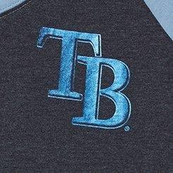 MLB Tampa Bay Rays Classic Fit Cotton Raglan V-Neck, NAVY, swatch