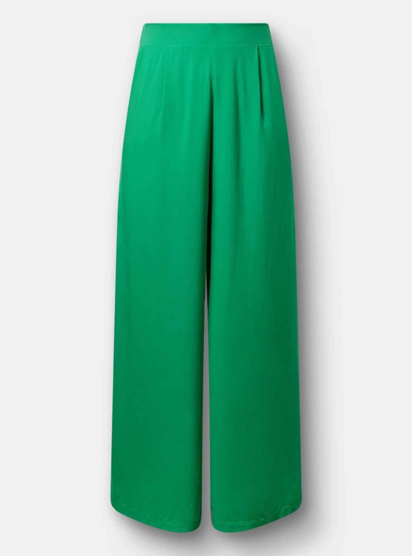 High-Rise Pull-On Challis Wide-Leg Pant, JELLY BEAN, hi-res