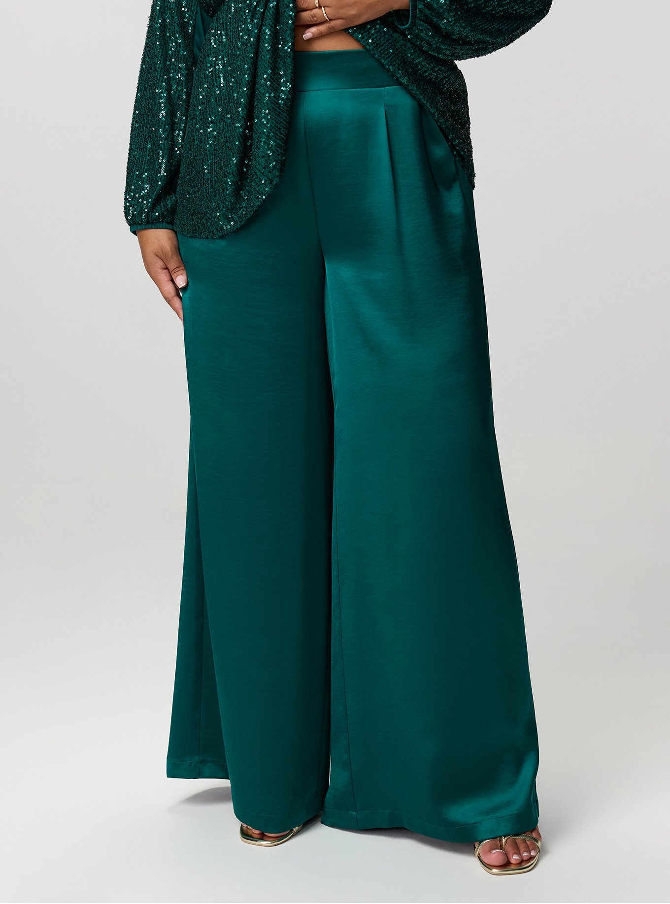 High-Rise Pull-On Wide-Leg Pant, BOTANICAL GARDEN, alternate