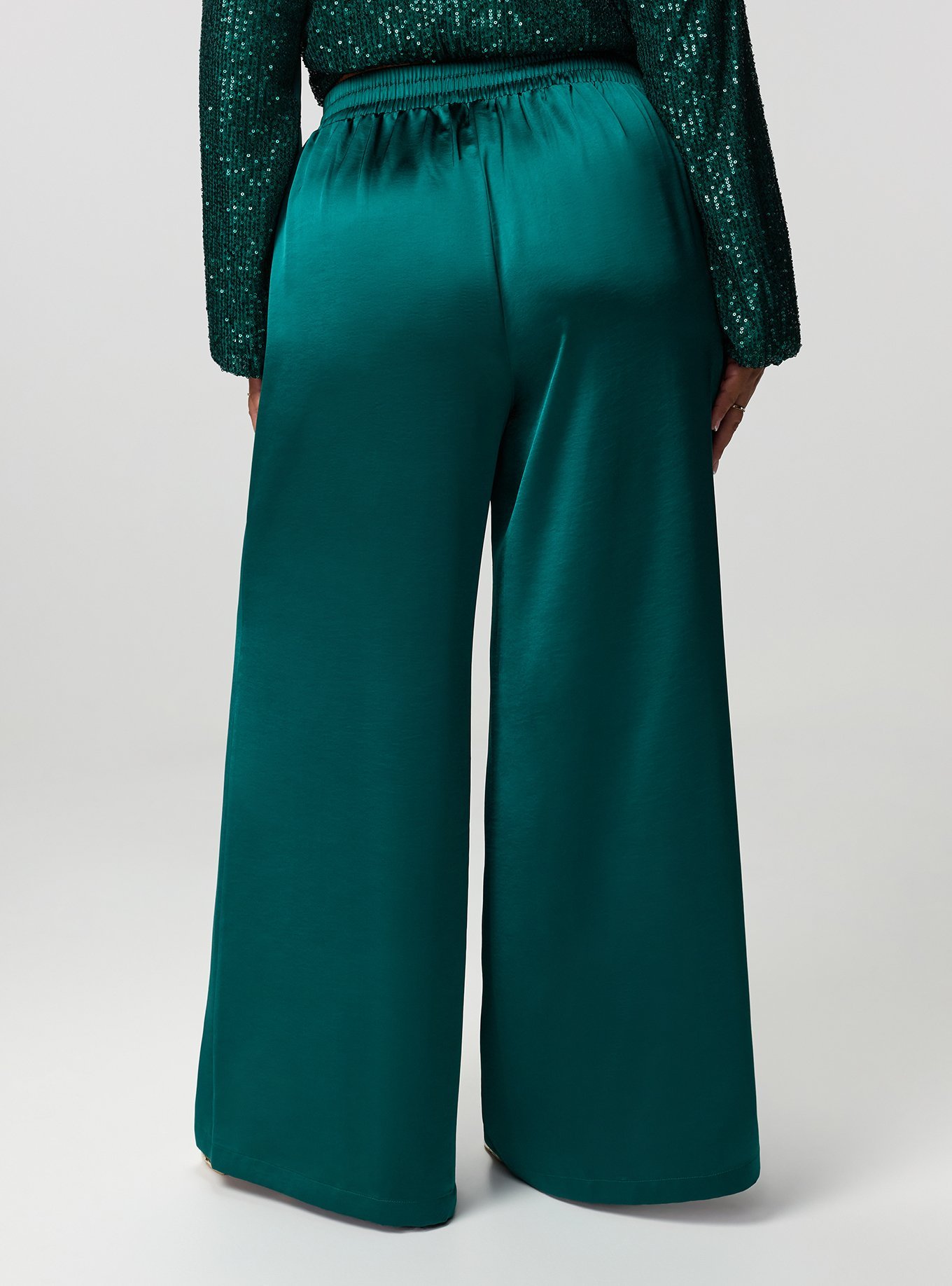 High-Rise Pull-On Wide-Leg Pant, BOTANICAL GARDEN, alternate