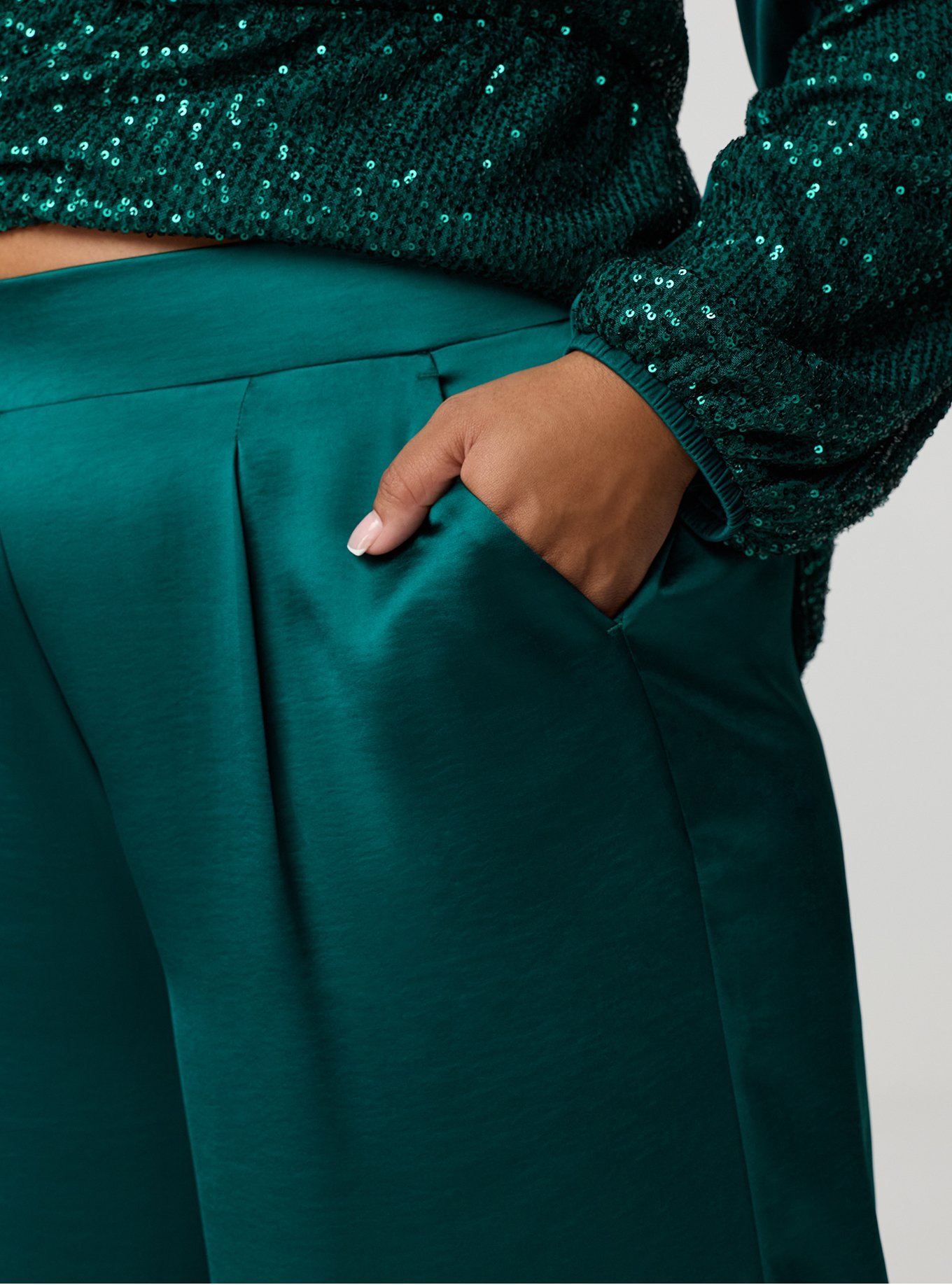 High-Rise Pull-On Wide-Leg Pant, BOTANICAL GARDEN, alternate