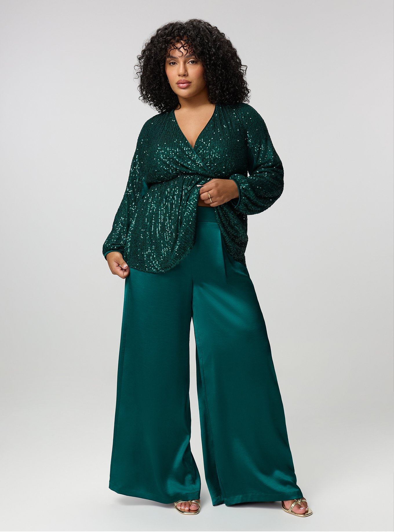 High-Rise Pull-On Wide-Leg Pant, BOTANICAL GARDEN, hi-res