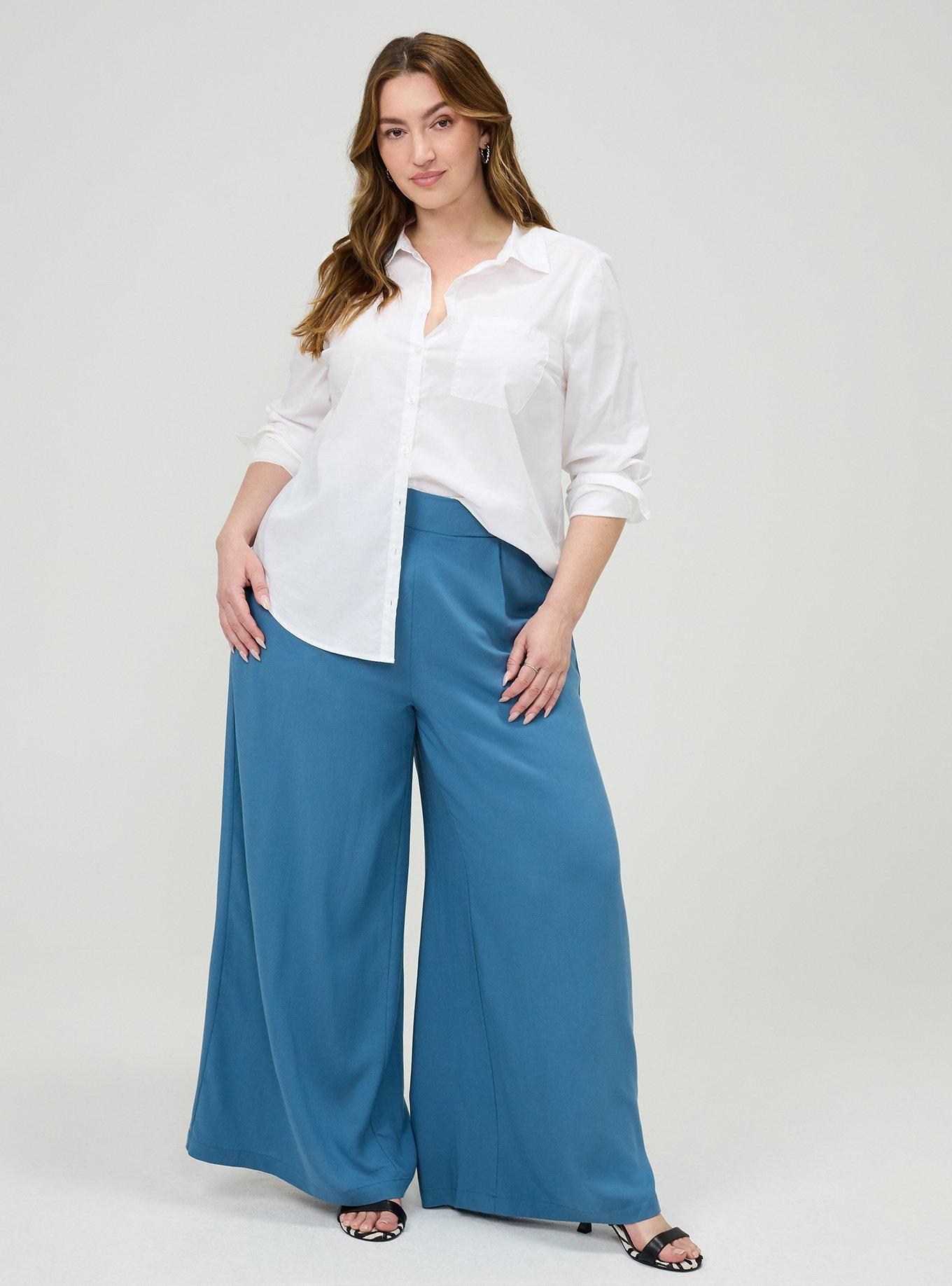 High-Rise Pull-On Wide-Leg Pant, STELLAR BLUE, hi-res