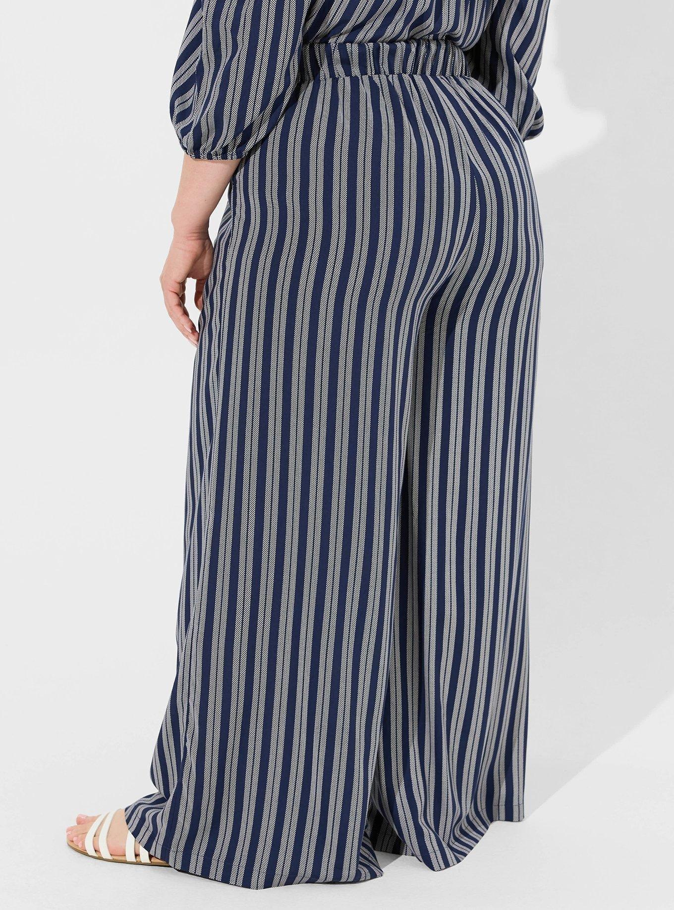 Pull On Challis Wide Leg High Rise Pant