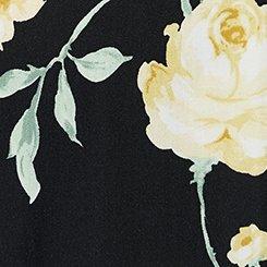 High-Rise Pull-On Challis Wide-Leg Pant, ROMANCE FLORAL BLACK, swatch