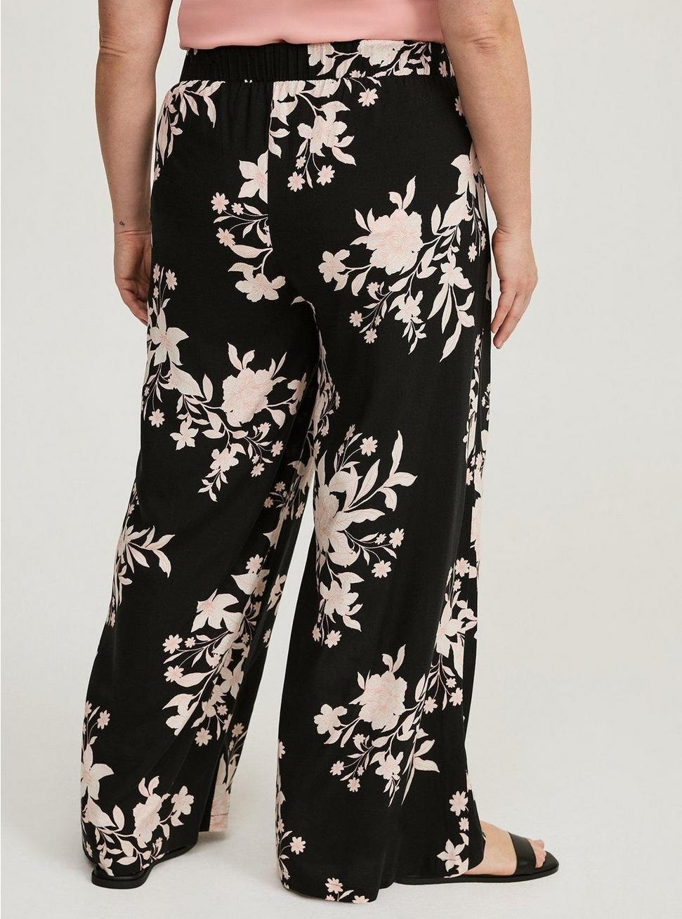 Alessa Wide Leg Pants | Black & White Woven Alessa Wide Leg Pants | Black & White Woven