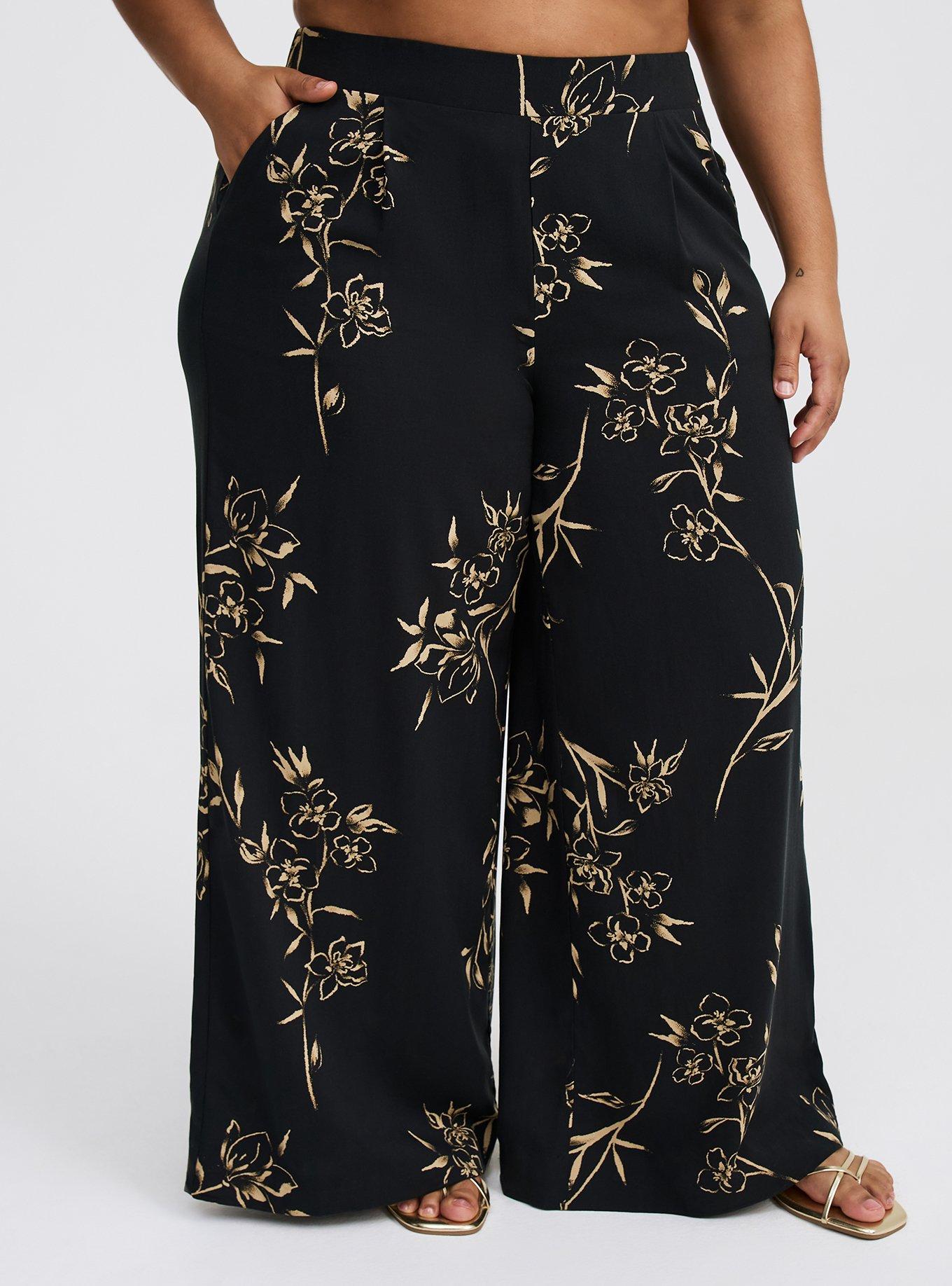 High-Rise Pull-On Wide-Leg Pant
