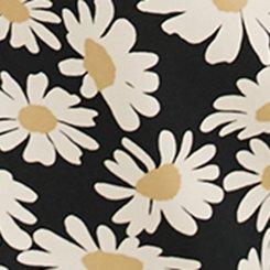 Pull-On Wide Leg Pant, DAISY PATCH DEEP BLACK, swatch