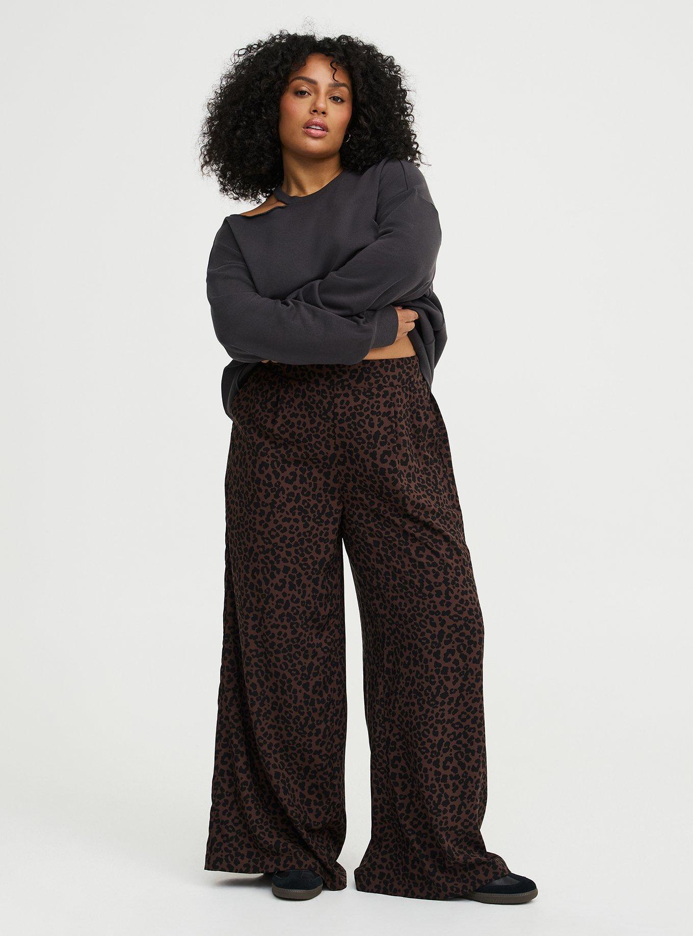 High-Rise Pull-On Wide-Leg Pant, REAL DEAL LEO BROWN, hi-res