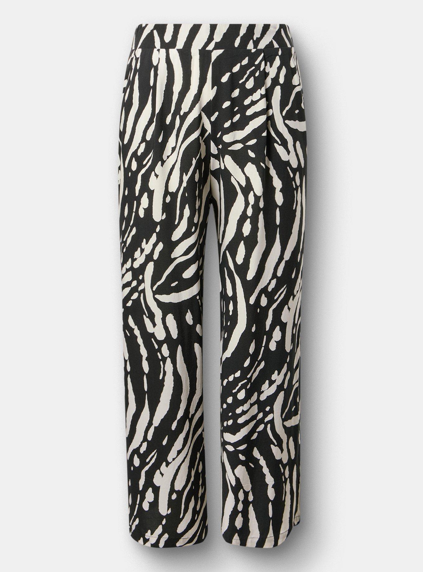 High-Rise Pull-On Wide-Leg Pant, ABSTRACT SPLATTER BLACK, hi-res