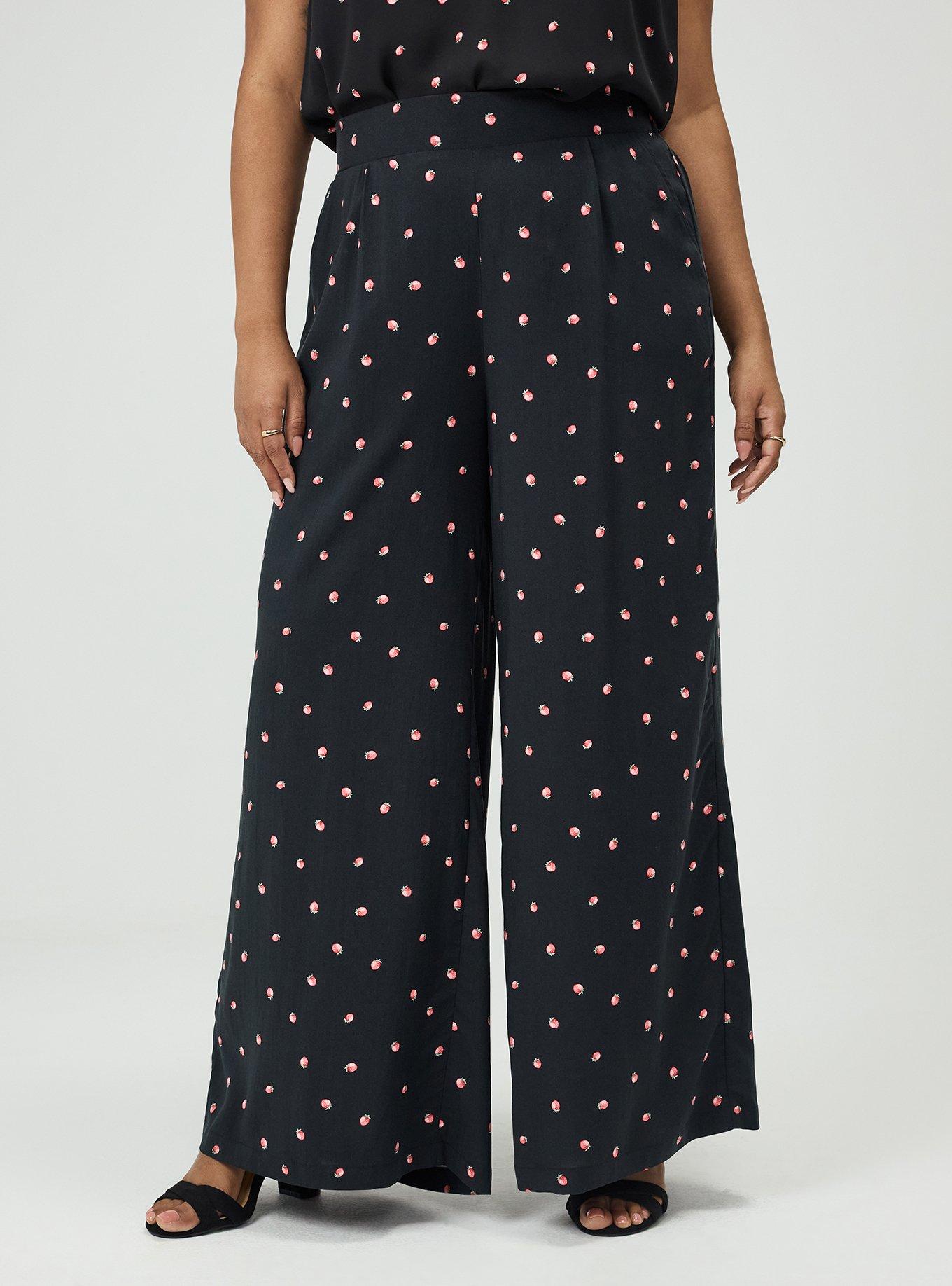 High-Rise Pull-On Wide-Leg Pant, SPACED STRAWBERRY  RED, alternate