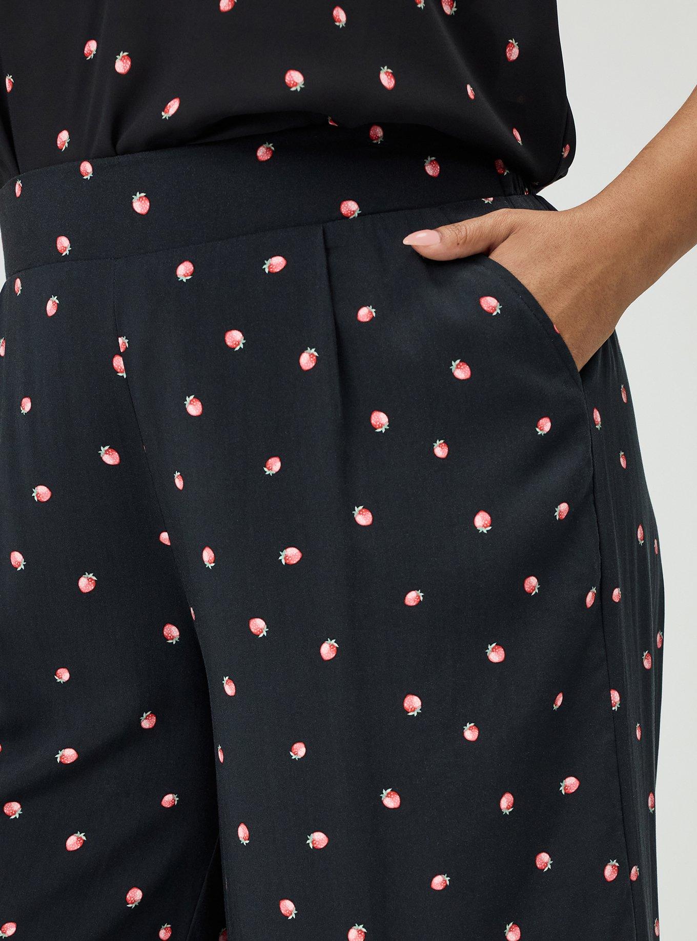 High-Rise Pull-On Wide-Leg Pant, SPACED STRAWBERRY  RED, alternate