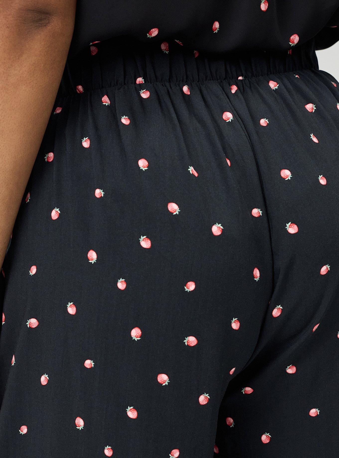 High-Rise Pull-On Wide-Leg Pant, SPACED STRAWBERRY  RED, alternate