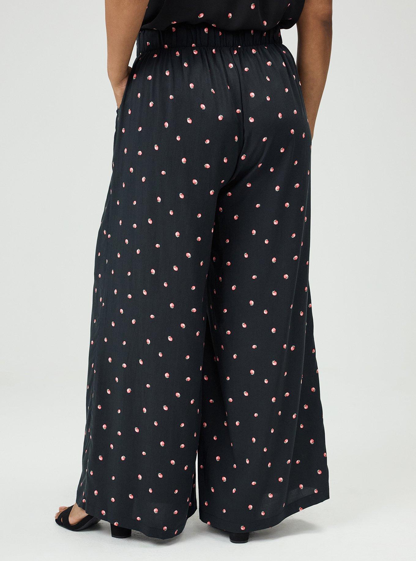 High-Rise Pull-On Wide-Leg Pant, SPACED STRAWBERRY  RED, alternate