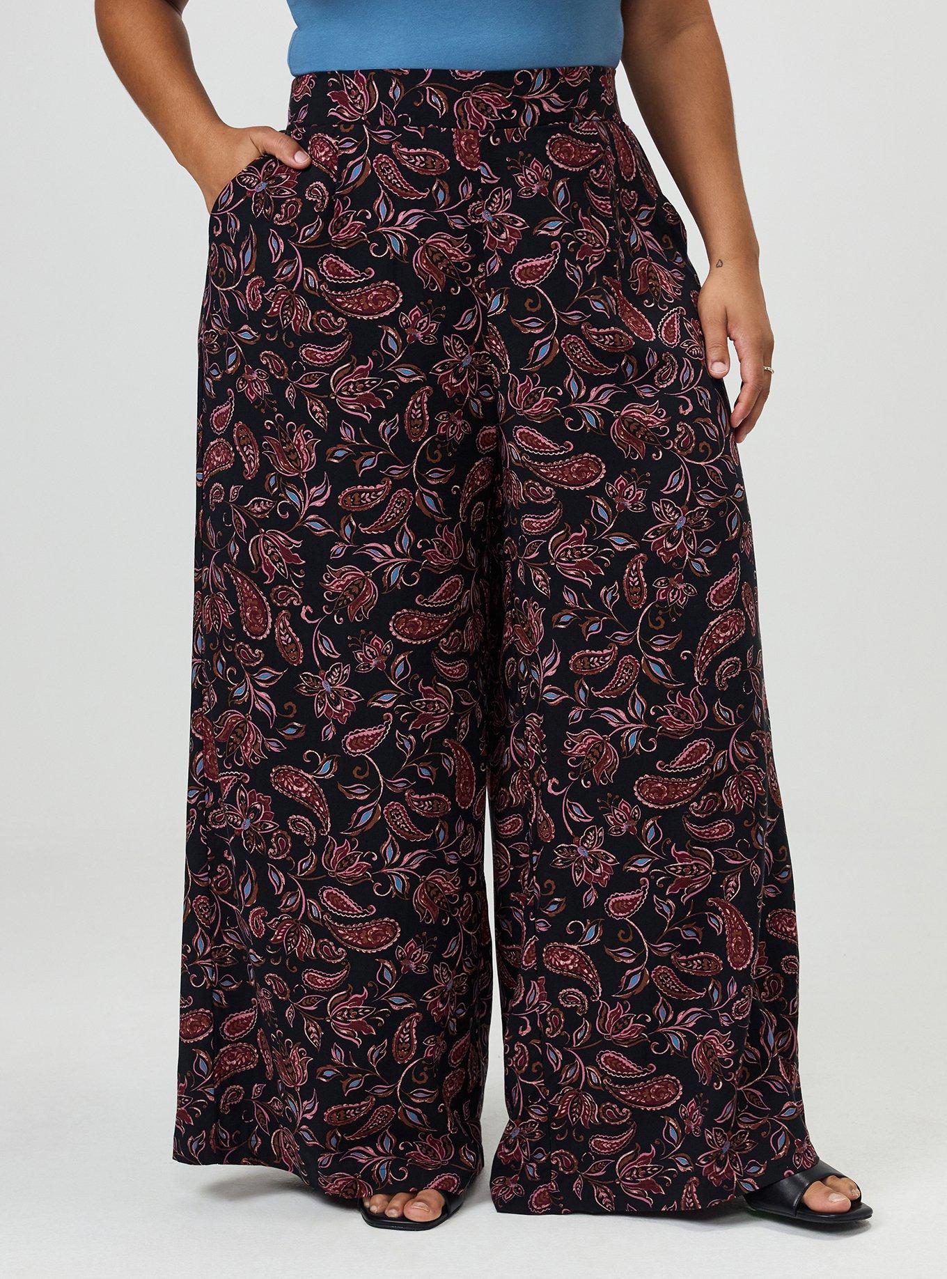 High-Rise Pull-On Wide-Leg Pant, YAYA PAISLEY MULTI, alternate
