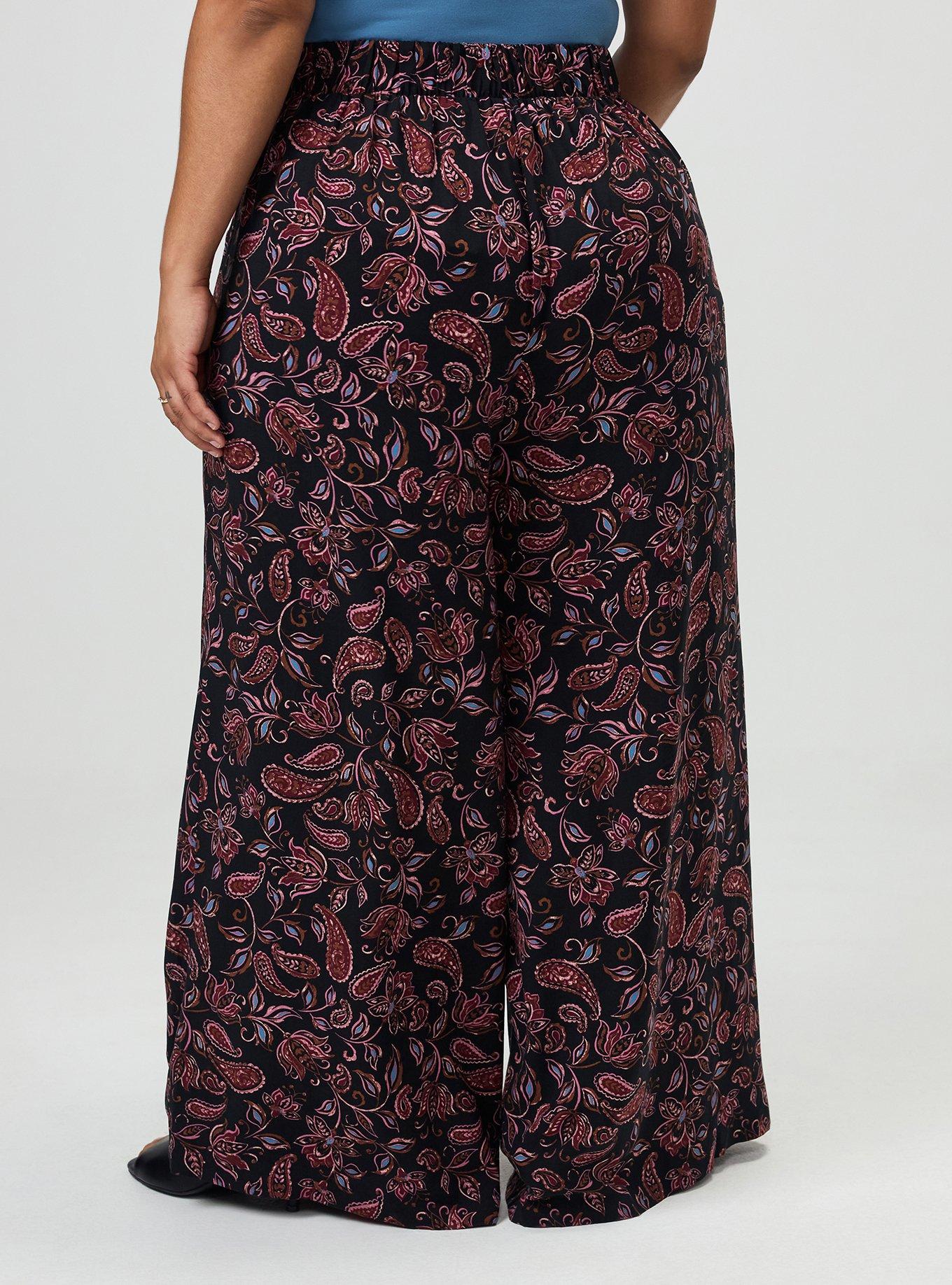 High-Rise Pull-On Wide-Leg Pant, YAYA PAISLEY MULTI, alternate
