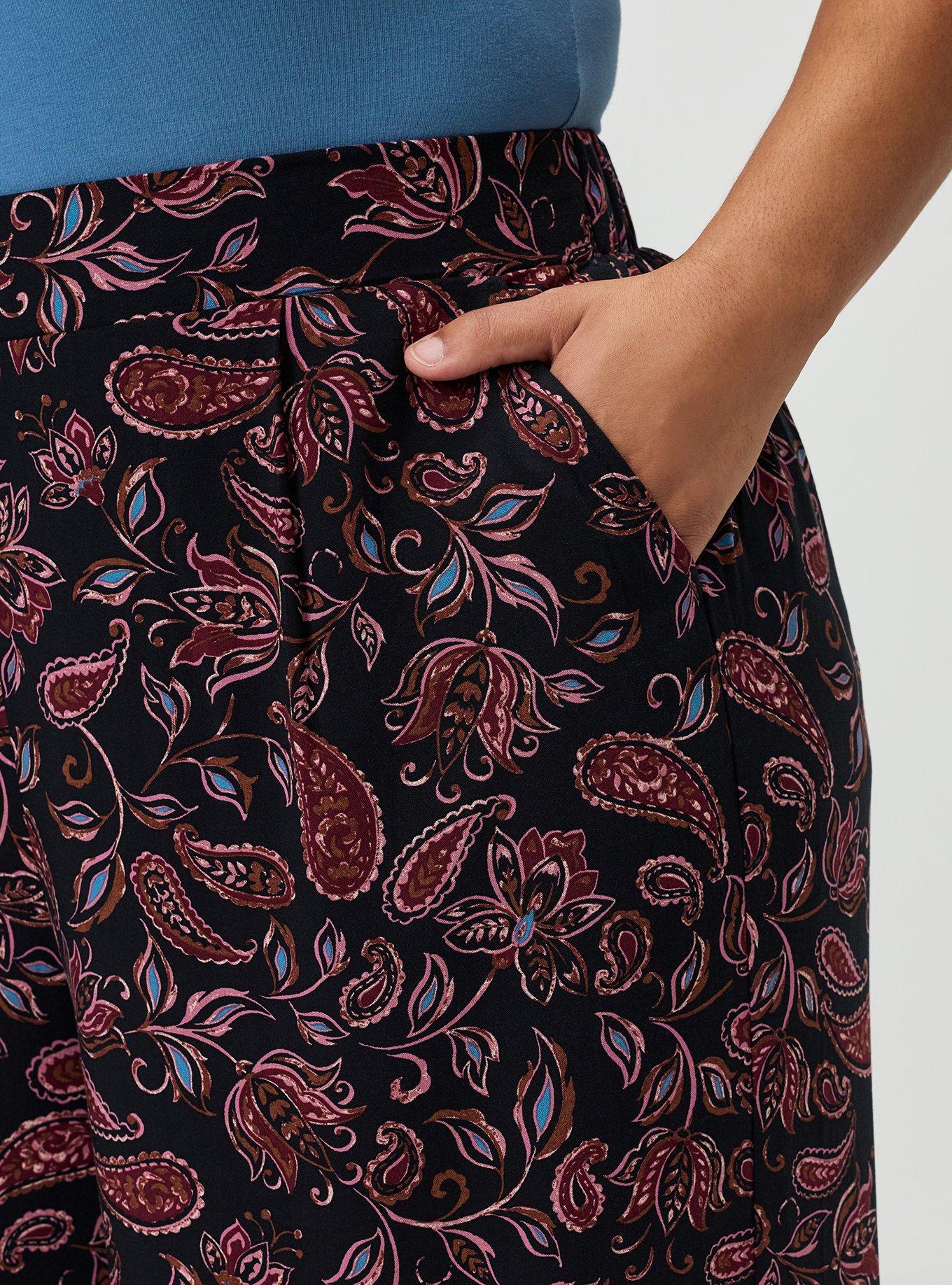 High-Rise Pull-On Wide-Leg Pant, YAYA PAISLEY MULTI, alternate