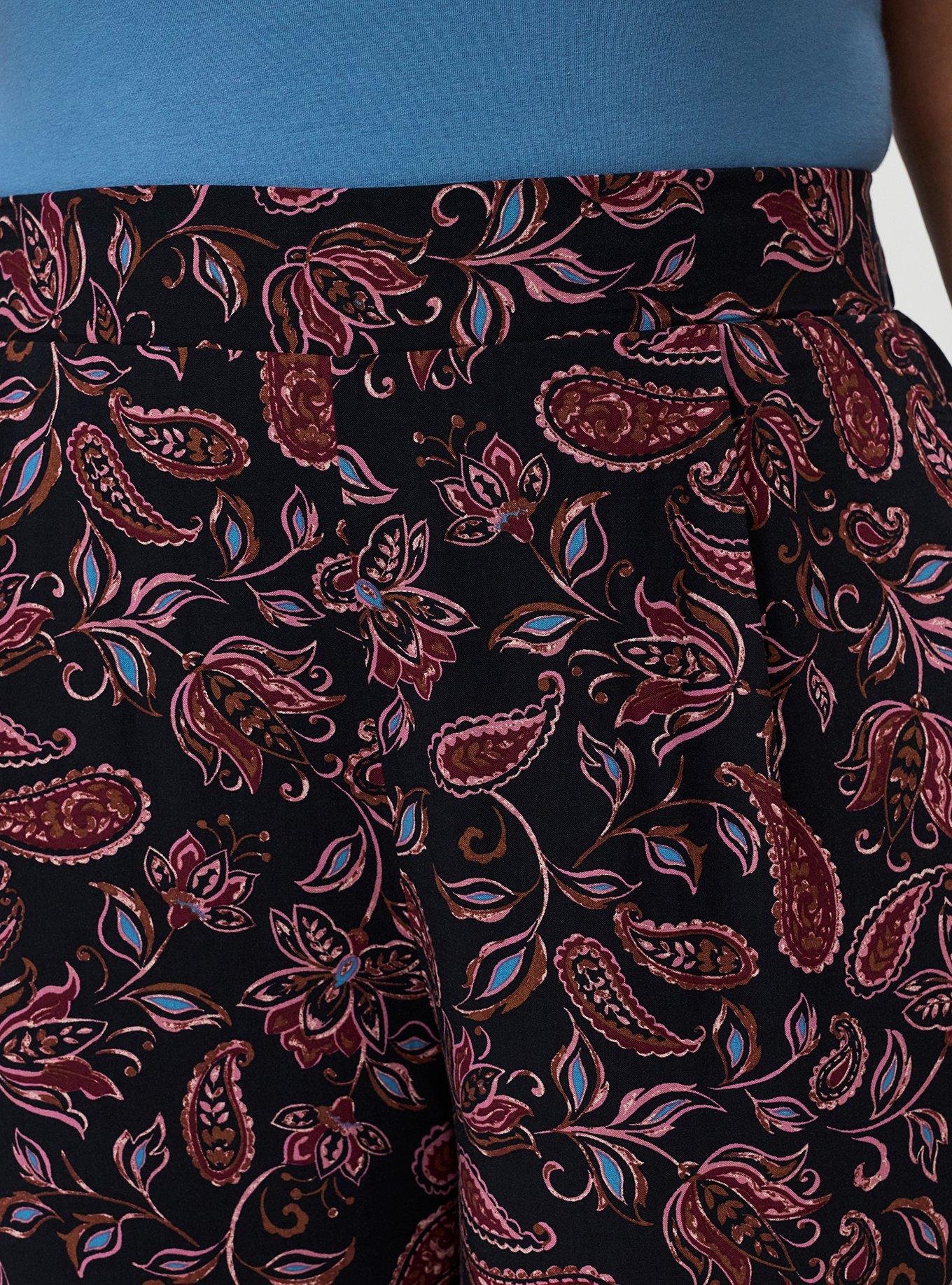 High-Rise Pull-On Wide-Leg Pant, YAYA PAISLEY MULTI, alternate