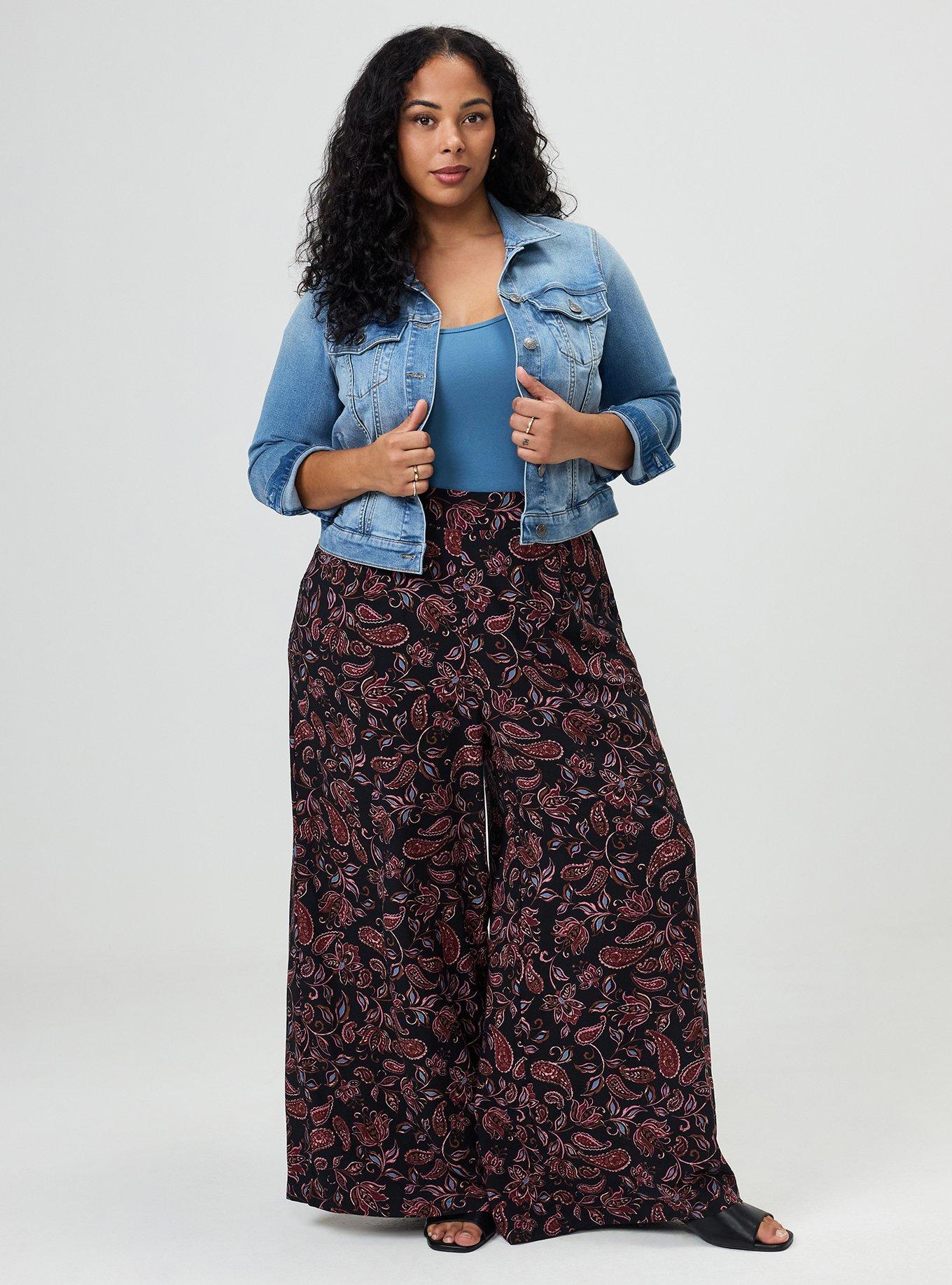 High-Rise Pull-On Wide-Leg Pant, YAYA PAISLEY MULTI, hi-res