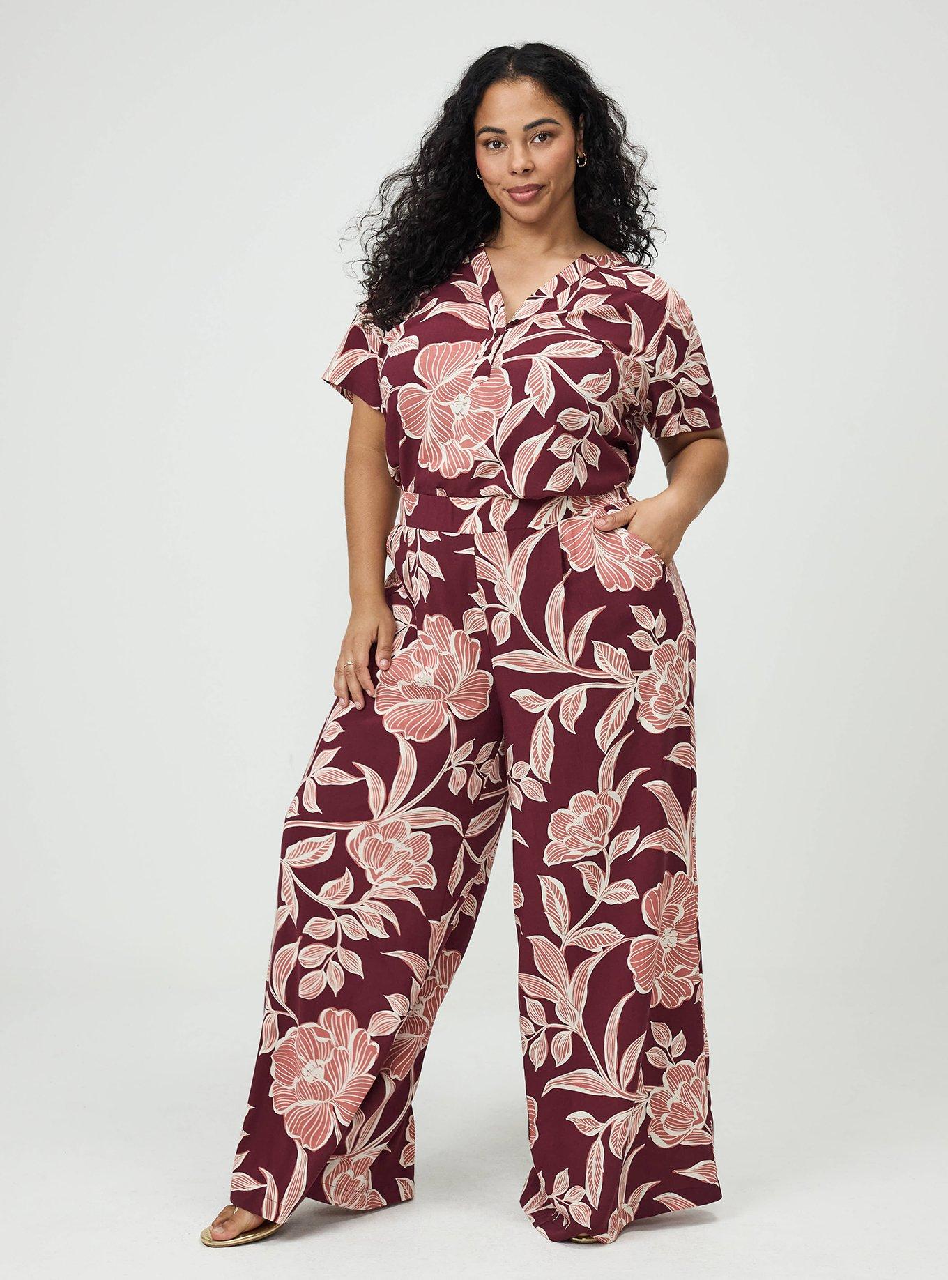High-Rise Pull-On Wide-Leg Pant, NOVA FLORAL PLUM, alternate