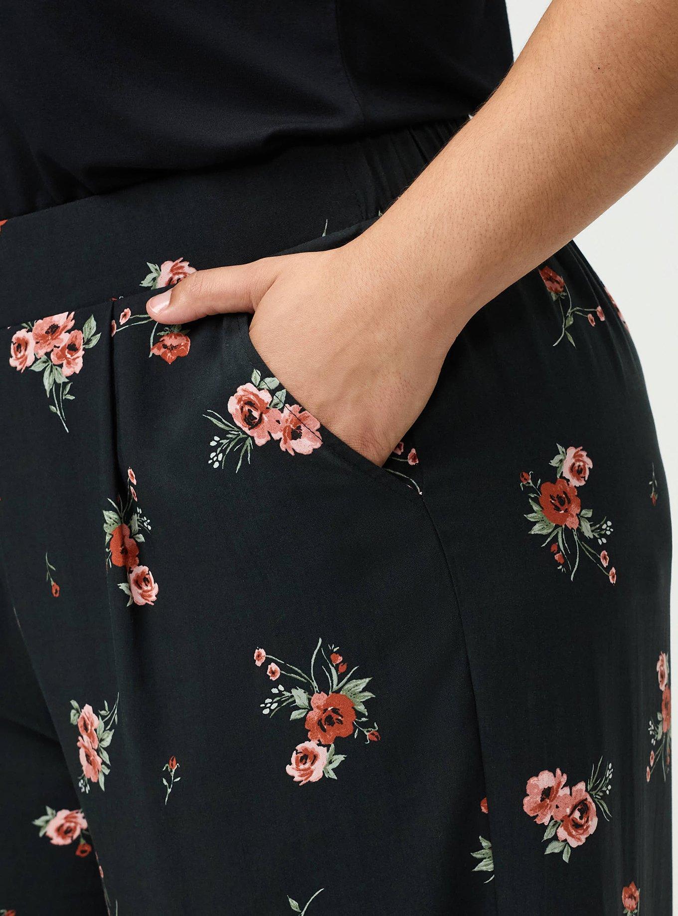 High-Rise Pull-On Wide-Leg Pant, PENNY PORTUGAL BLACK, alternate