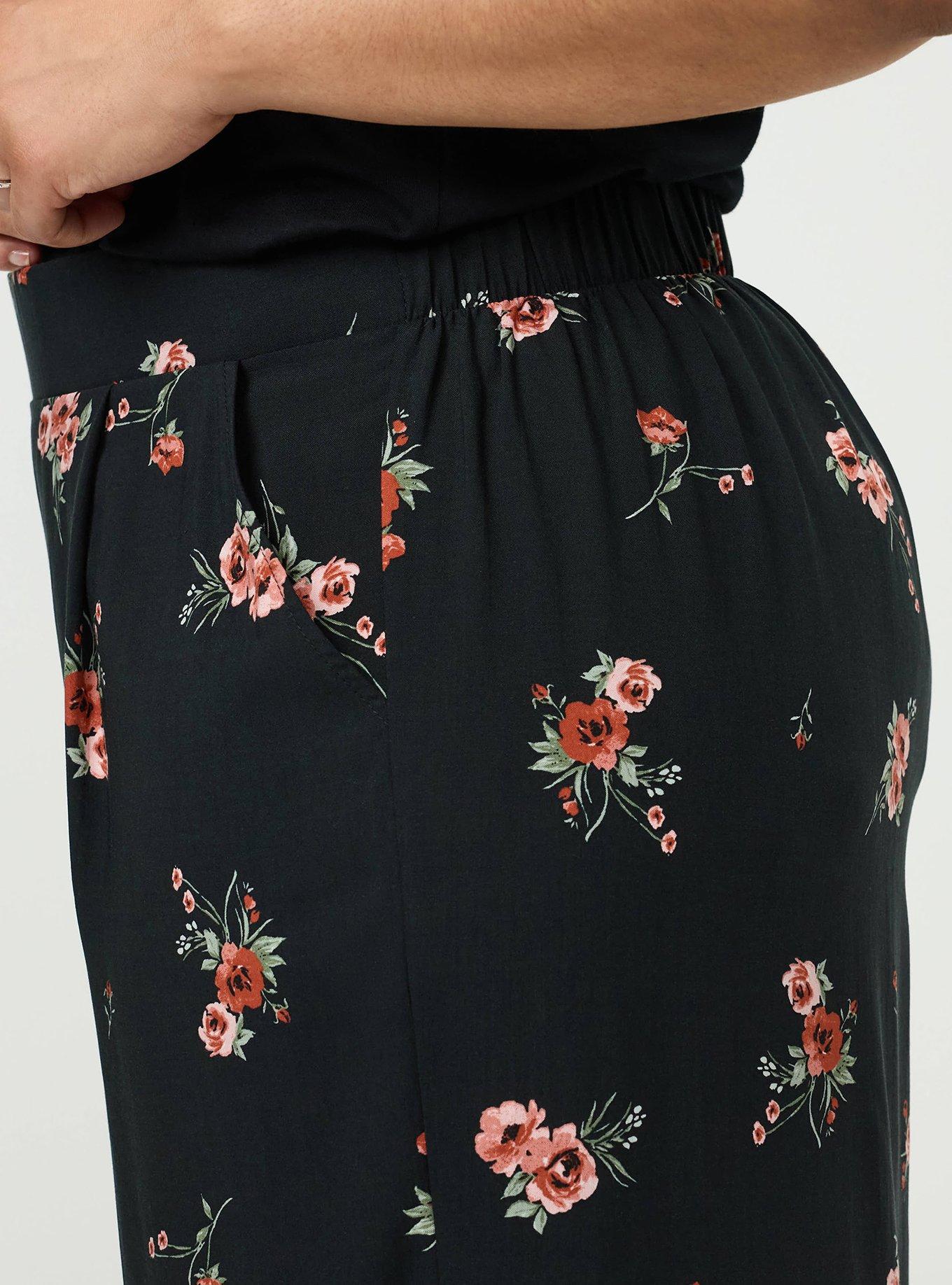 High-Rise Pull-On Wide-Leg Pant, PENNY PORTUGAL BLACK, alternate